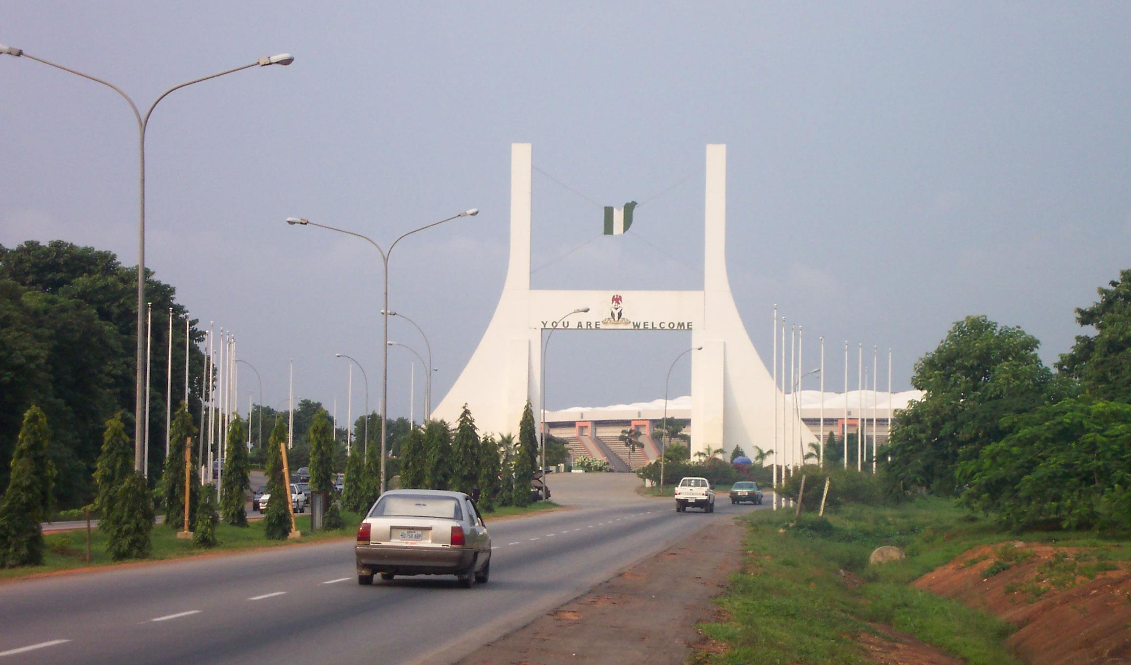 The Abuja City Gate welcomes visitors to the capital, but the airport will be out of action for six weeks