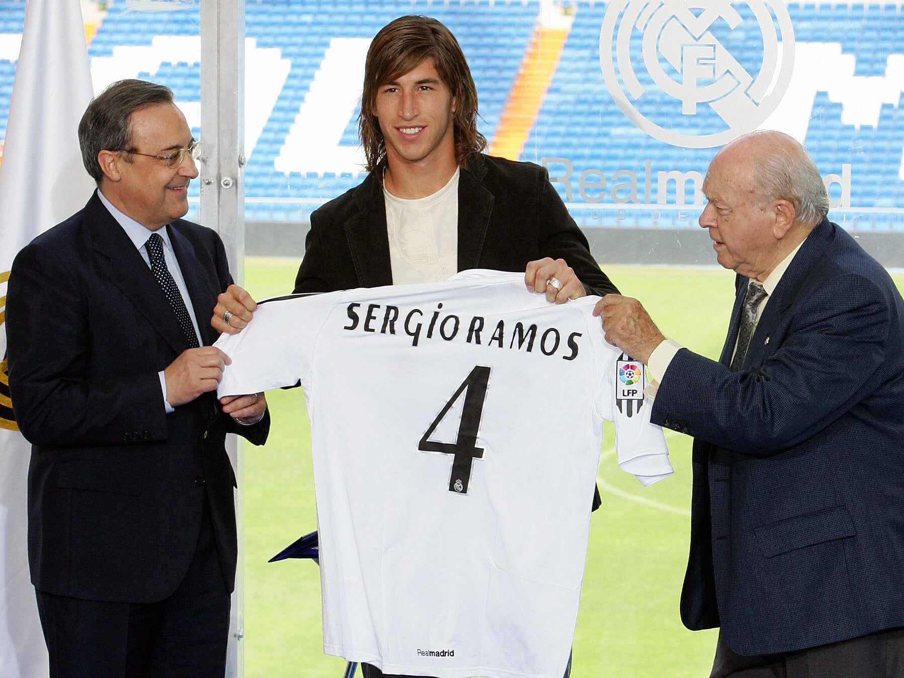 A 19-year-old Ramos at his Real Madrid unveiling