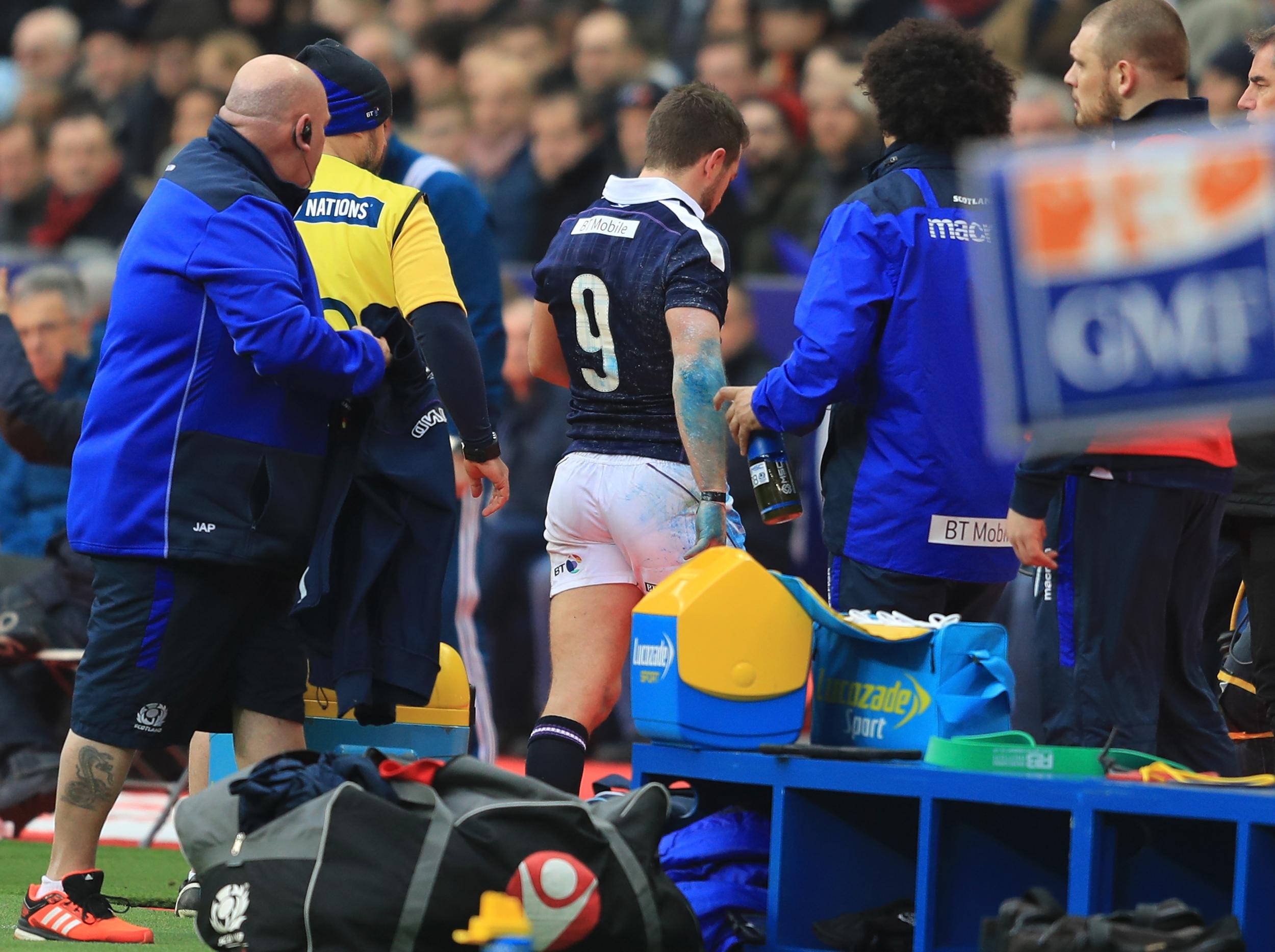 Laidlaw was injured in Scotland's loss to France