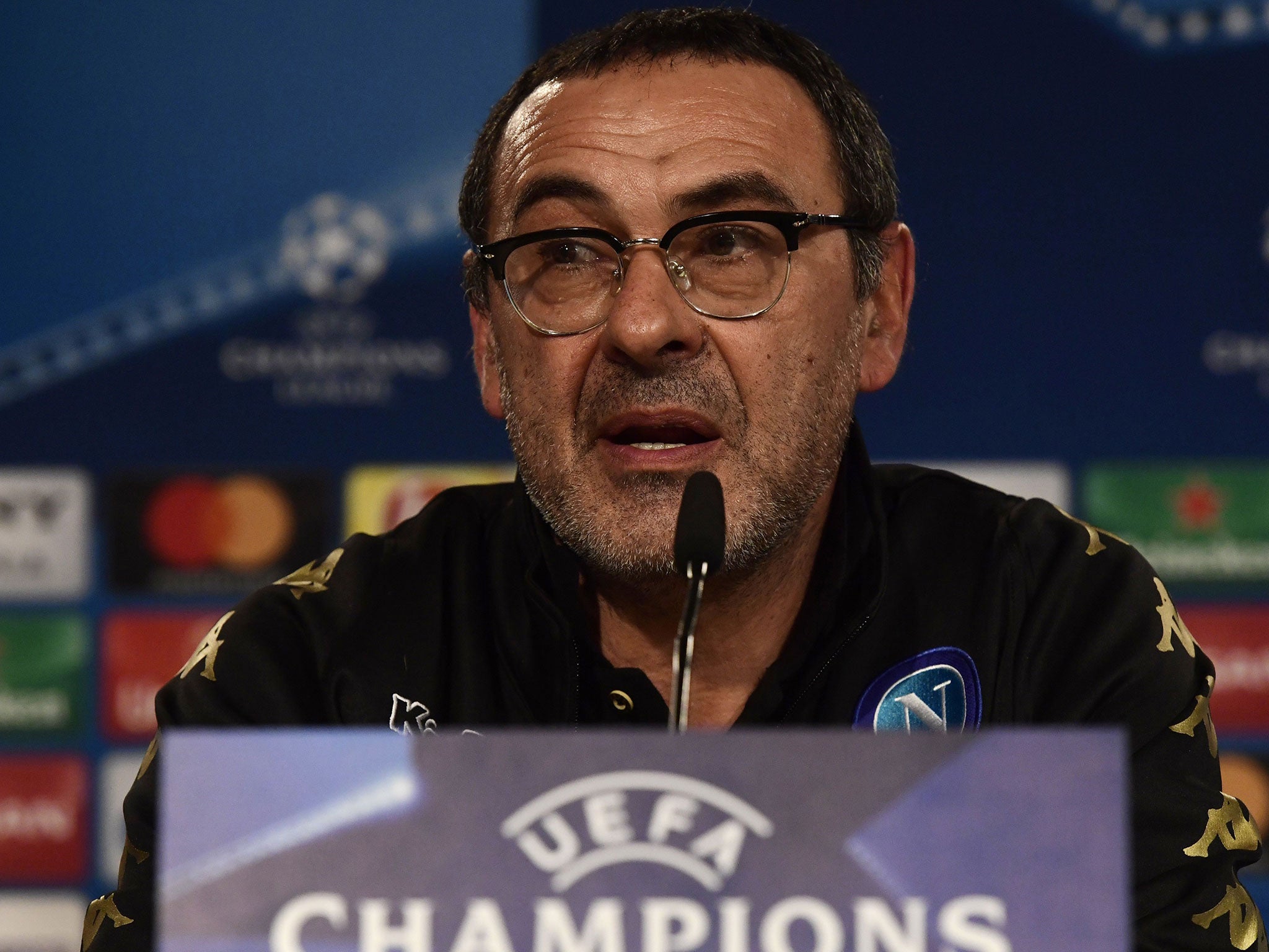 Maurizio Sarri was unhappy with Aurelio de Laurentiis' public criticism of the players