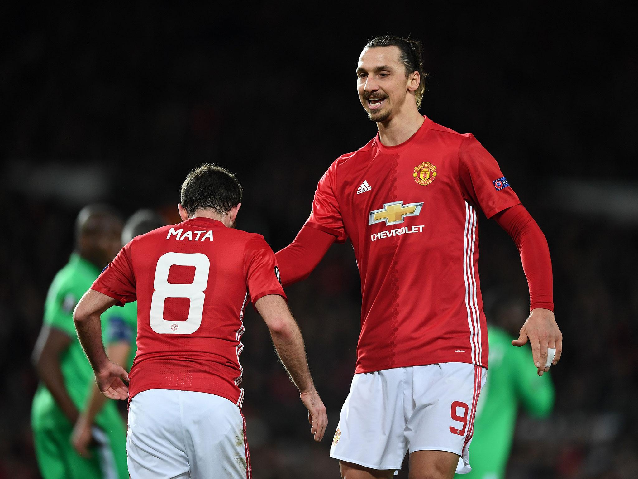 Zlatan celebrates his first goal