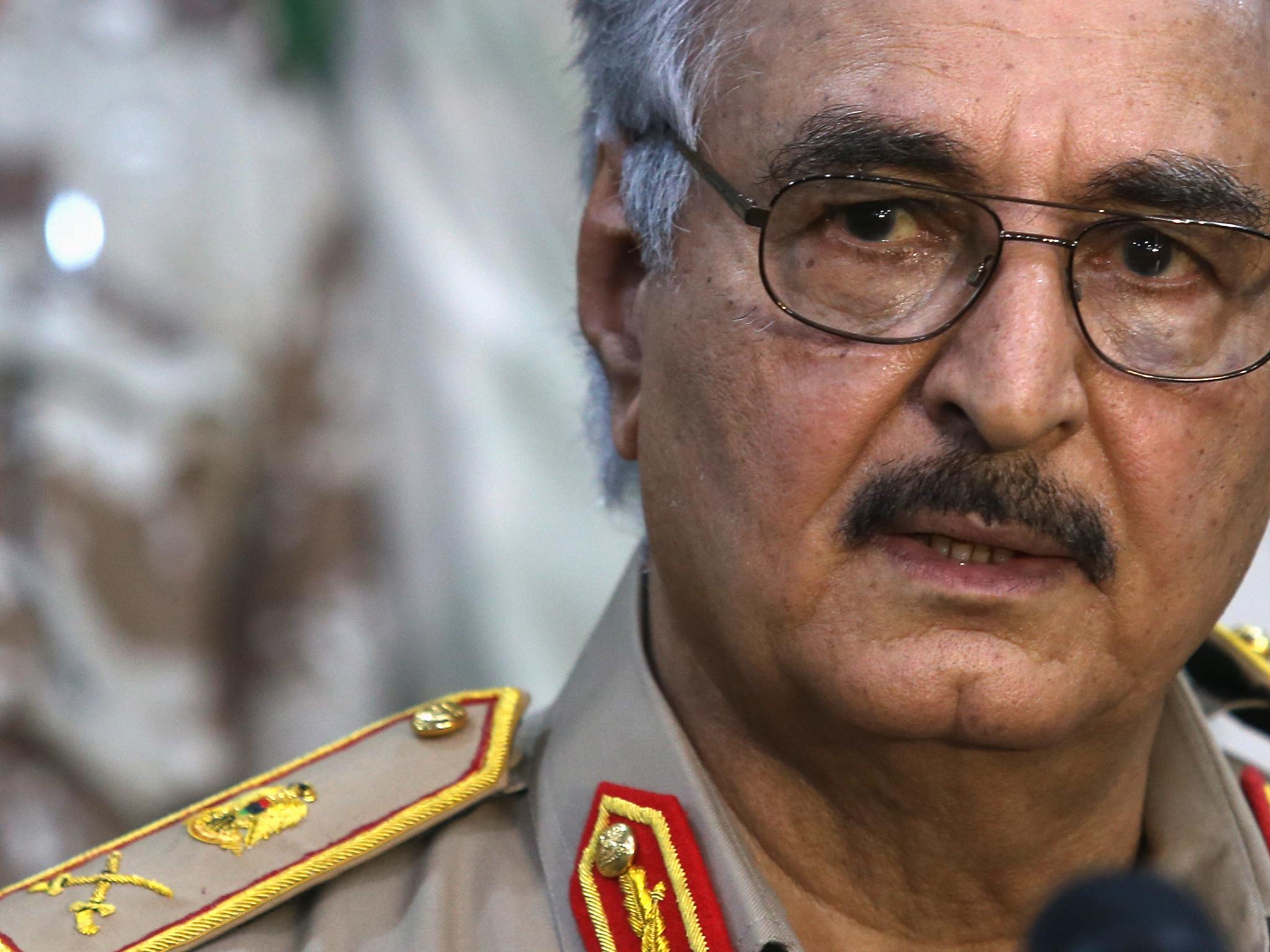 Trump's team are exploring the option of backing renegade military strongman General Haftar