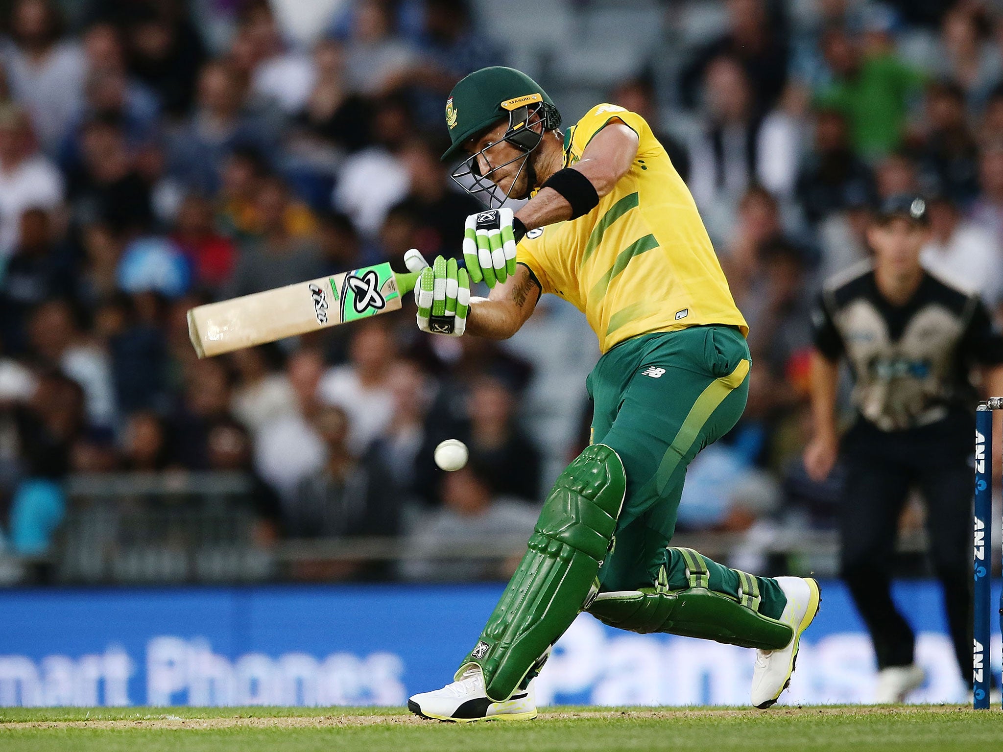 Faf du Plessis in action for South Africa