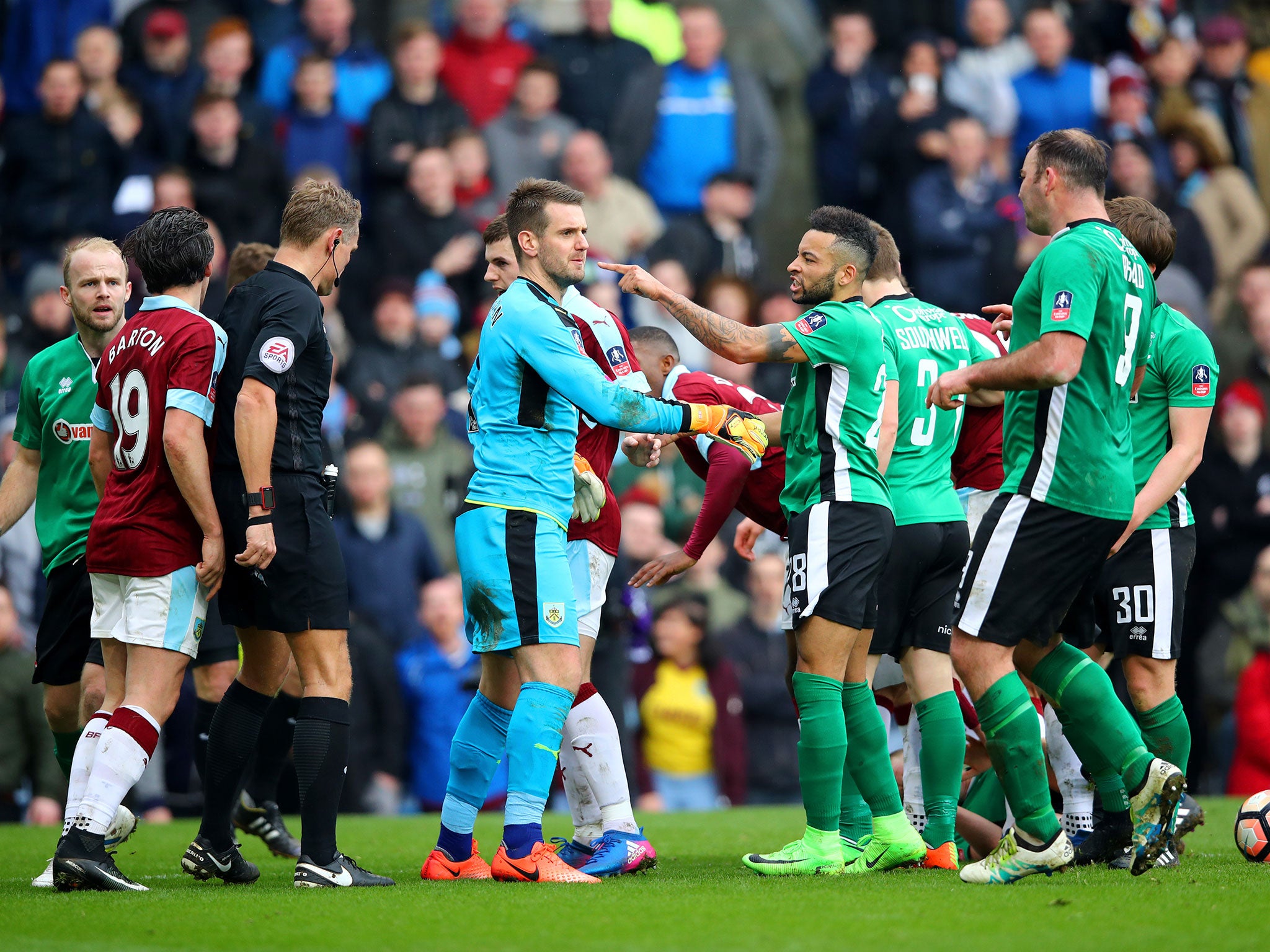 It was a heated and frantic affair at Turf Moor