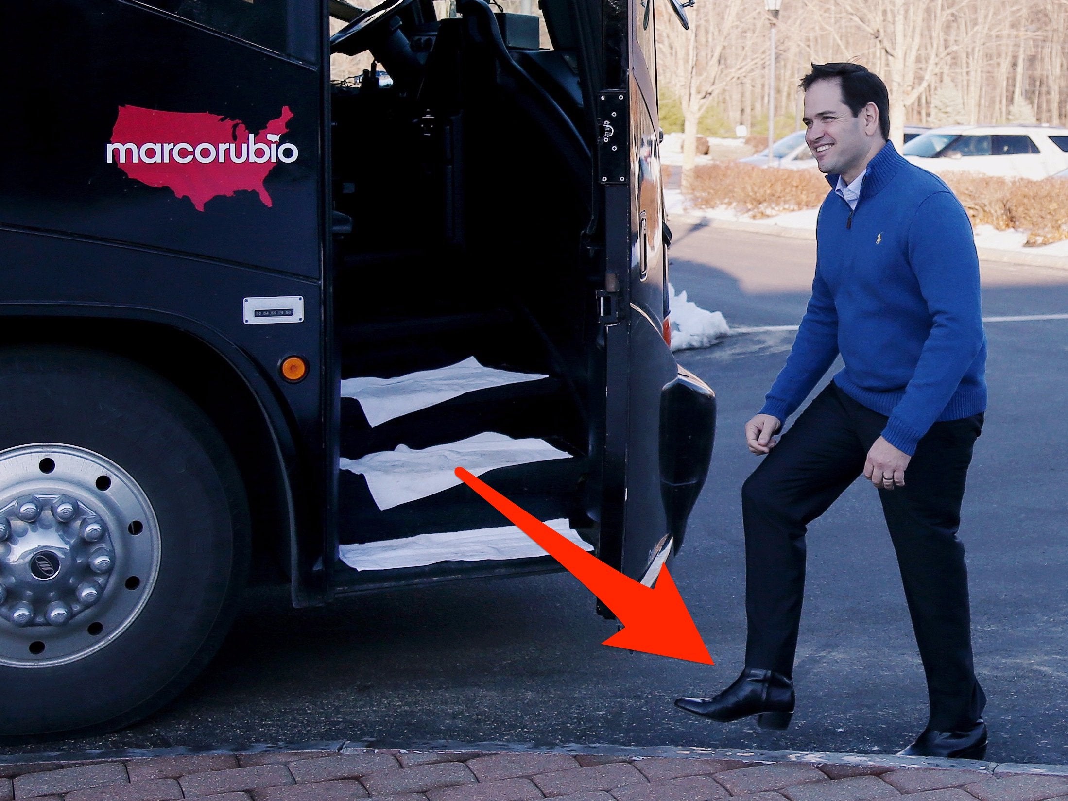 Florida Senator Marco Rubio wearing his infamous boots