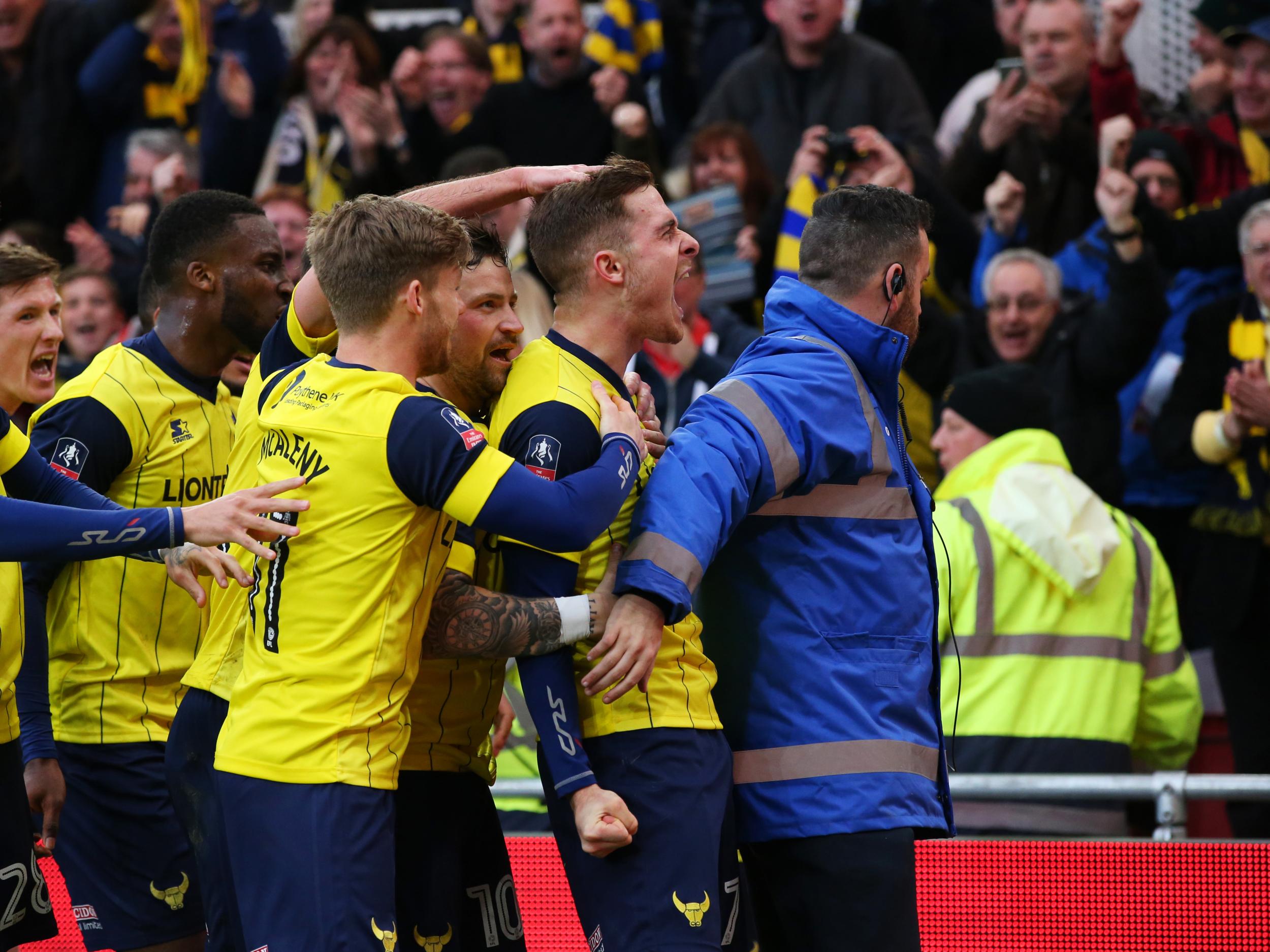 Martinez equalised just a minute after Oxford's first goal