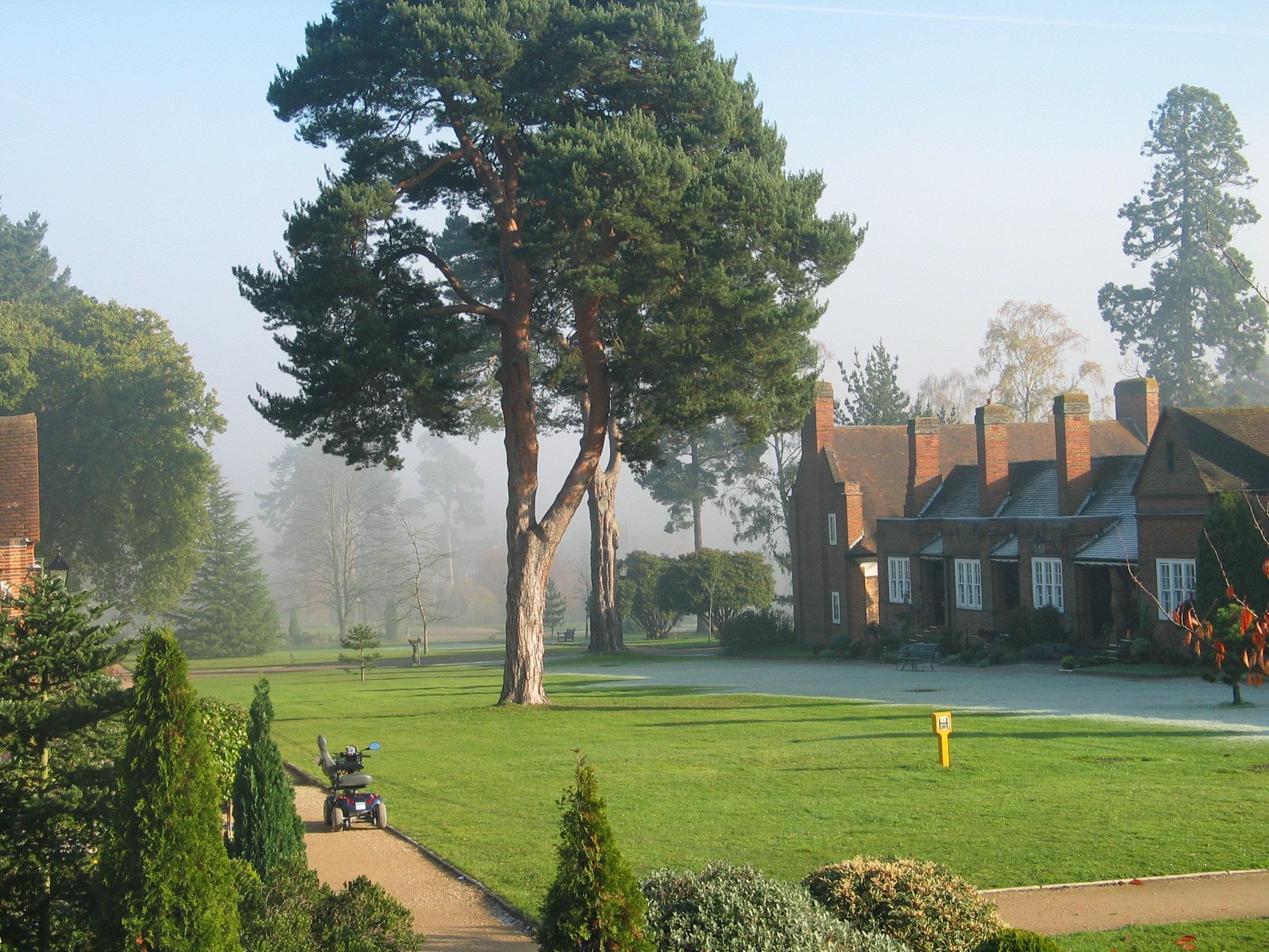 A view of some of the 250 almshouse cottages in Whiteley Villages