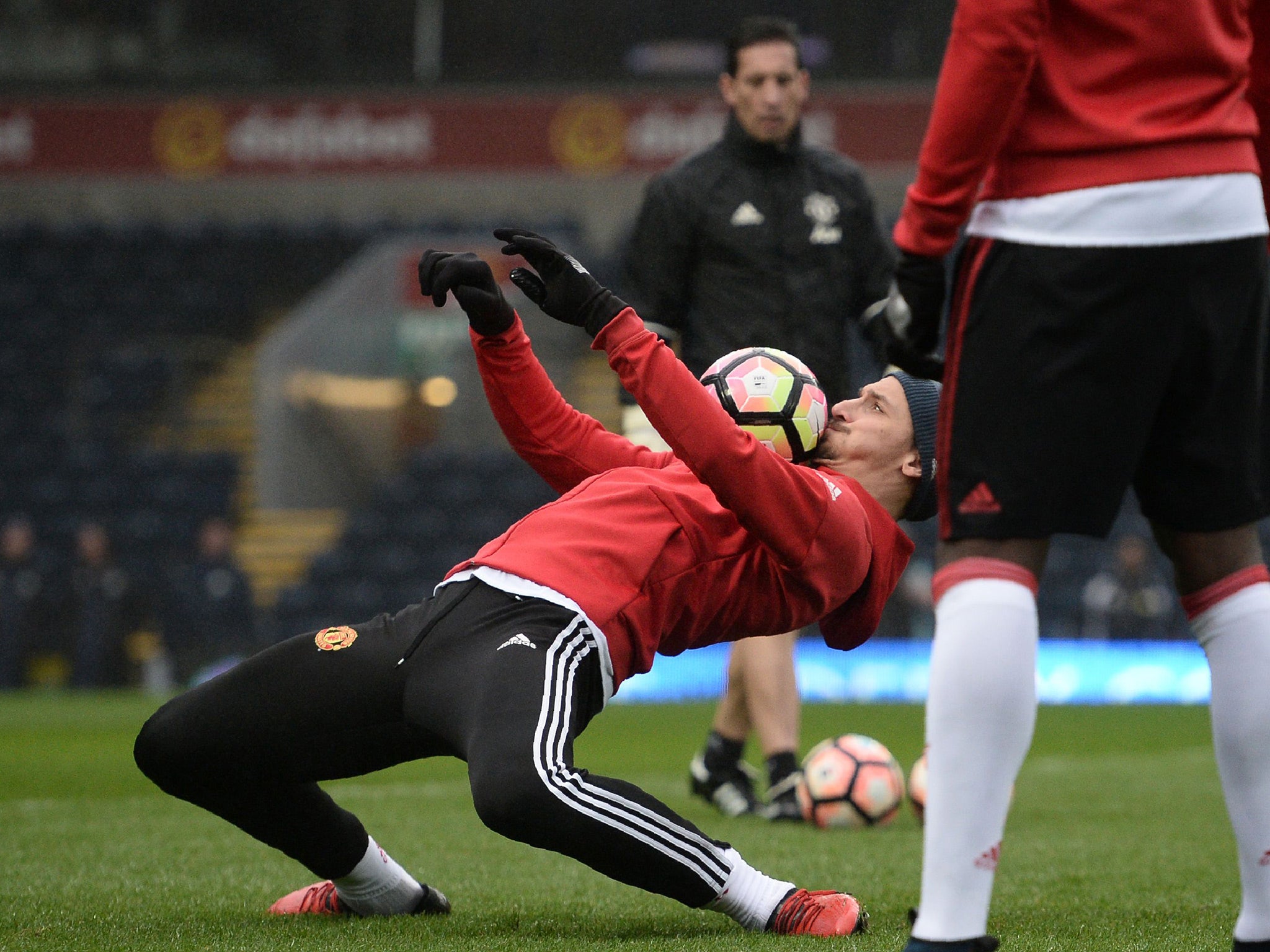 &#13;
Zlatan Ibrahimovic in training &#13;