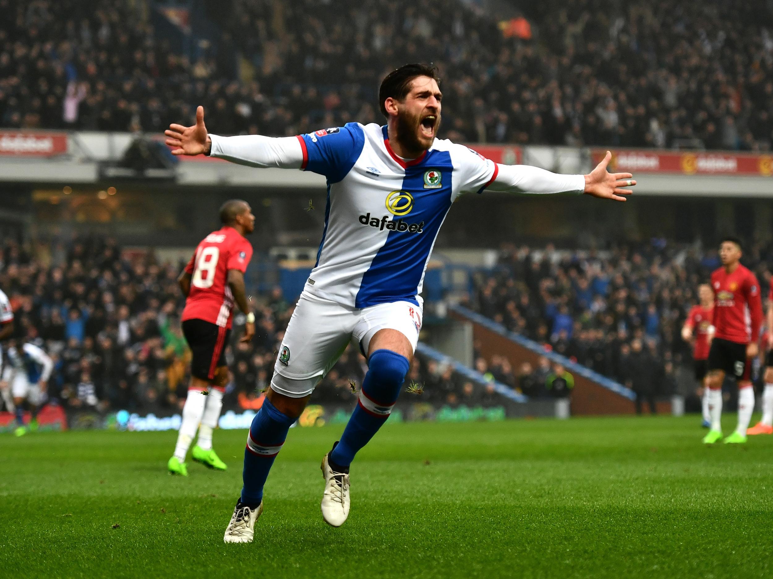 &#13;
Graham celebrates his opening goal (Getty)&#13;