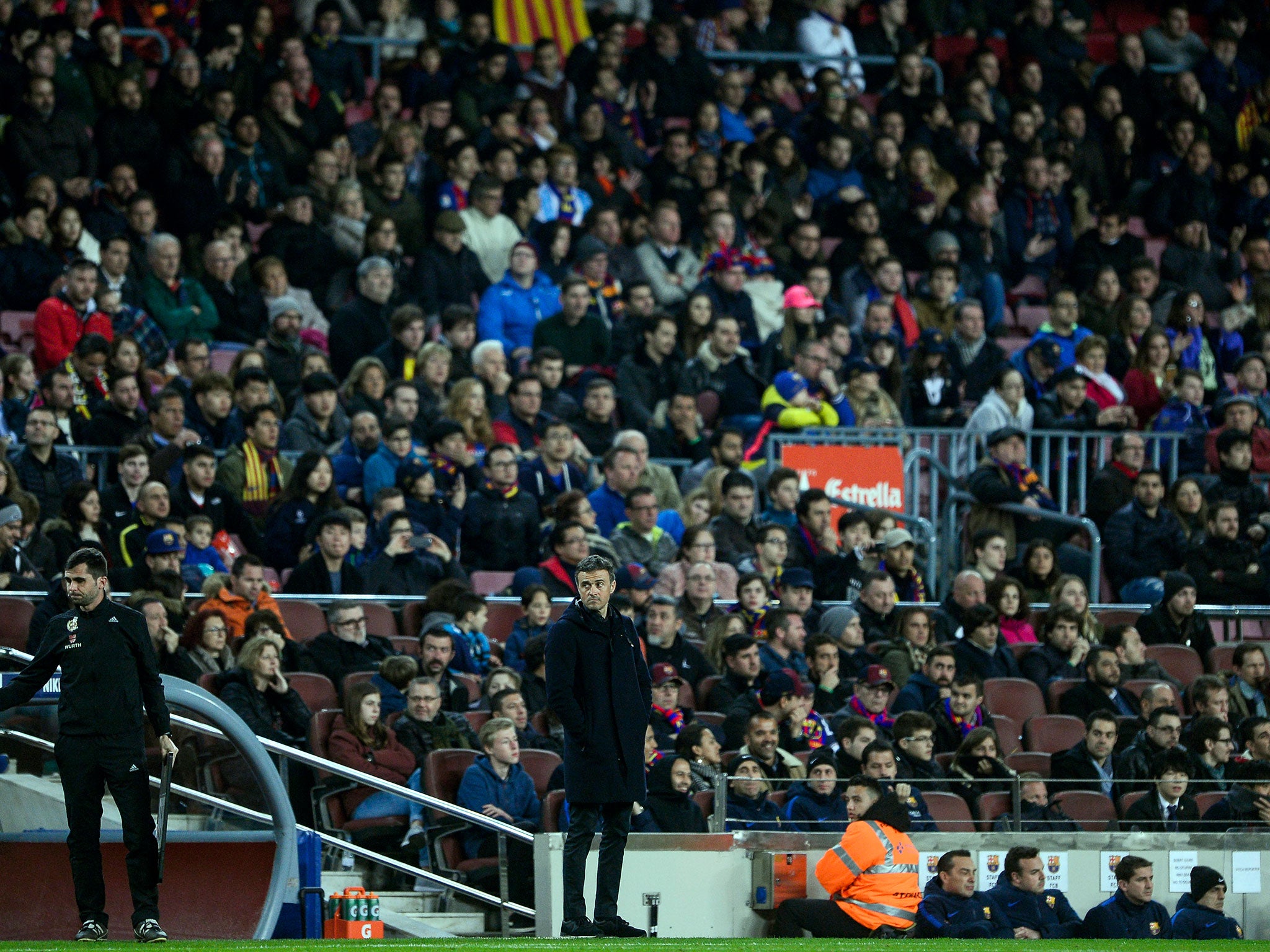 Luis Enqirue was jeered by certain sections of the Barcelona support