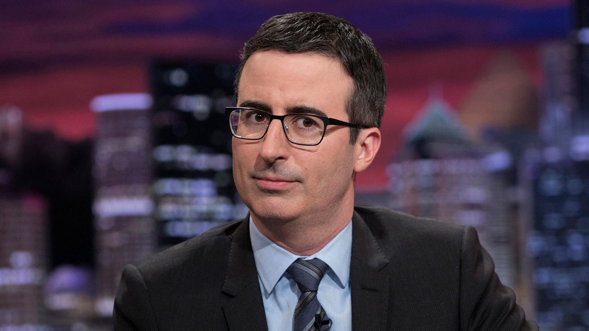 John Oliver presenting Last Week TonighT