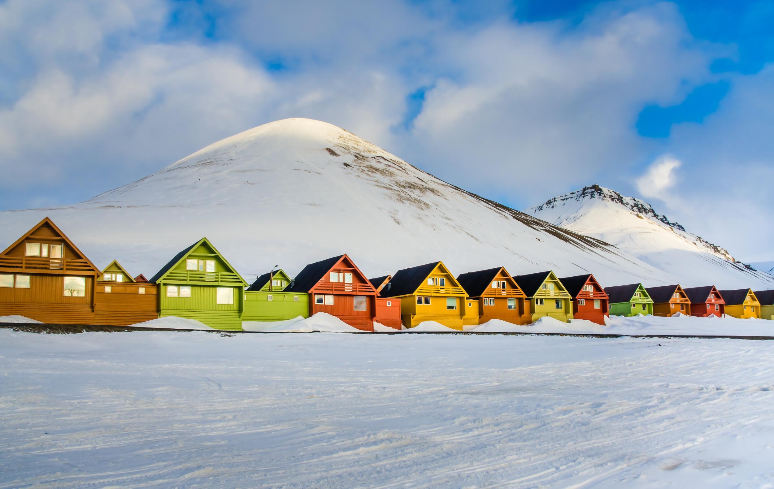 Houses in Longyearbyen, the capital of Svalbard