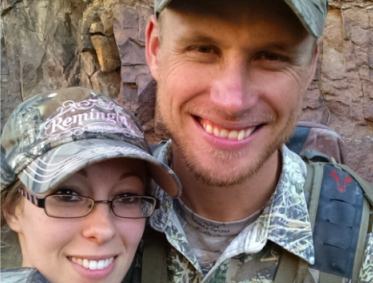 &#13;
After the alleged attack, a family friend setup a GoFundMe page stating that Mr Daughtery (pictured above with his fiancé) and his group were involved in a shoot-out with some illegal immigrants that were trying to steal his RV &#13;