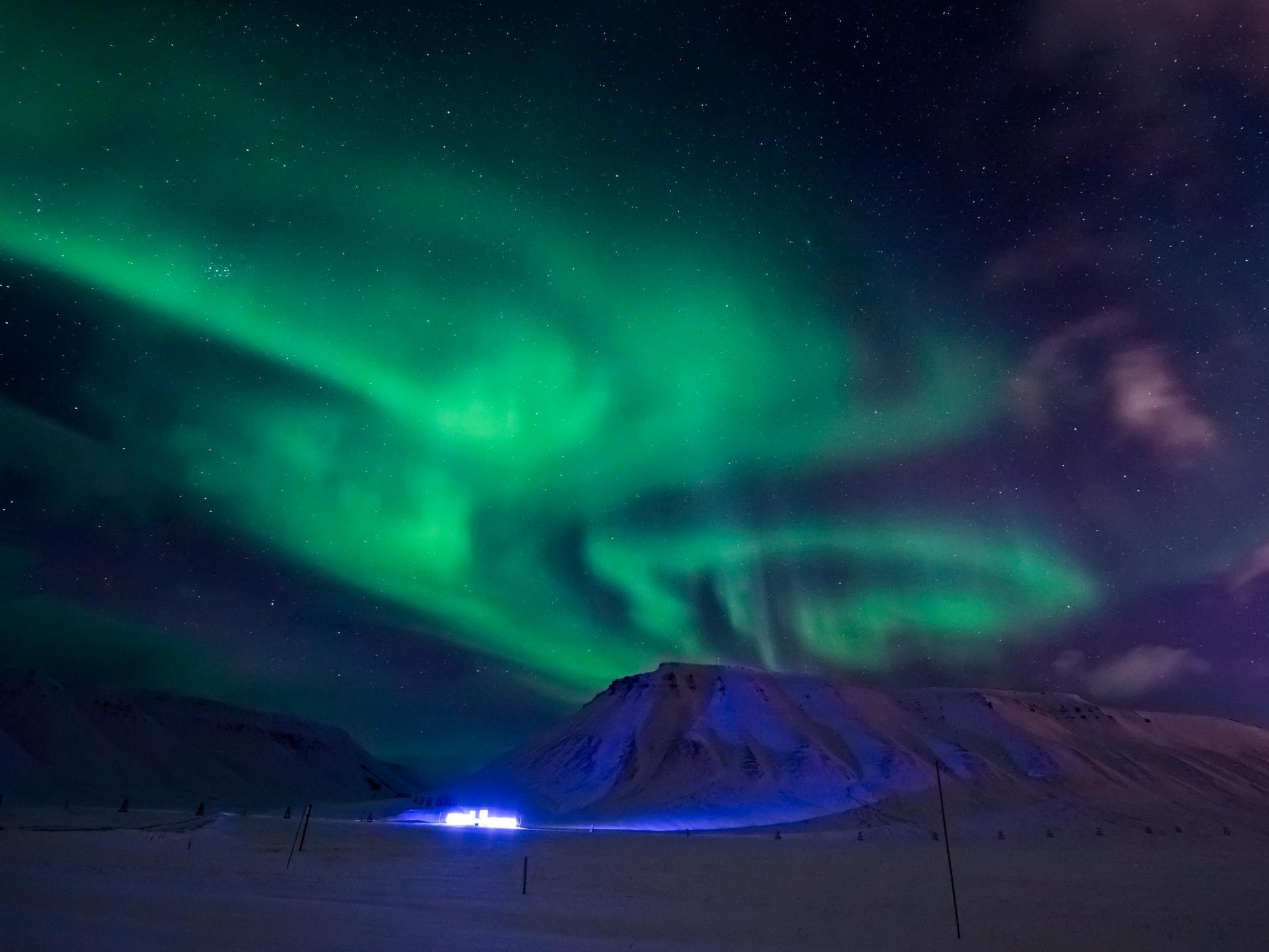 Dark winter in Svalbard offers great conditions for seeing the Northern Lights