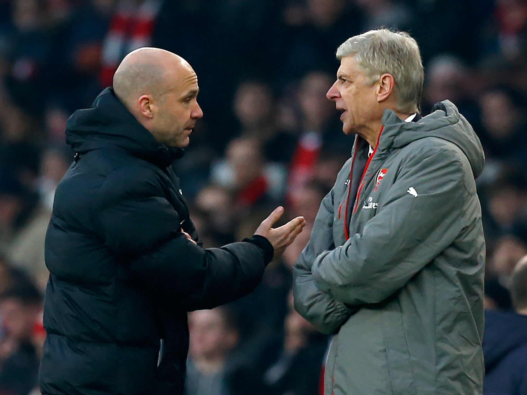 Arsène Wenger also told Anthony Taylor that he was 'dishonest to [his] federation'