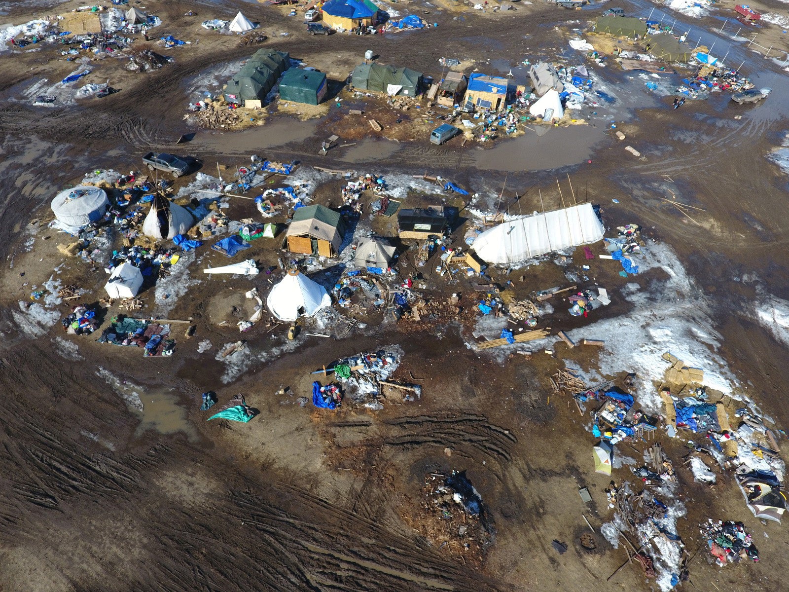 The Oceti Sakowin protest camp near the site of the Dakota Access pipeline in Cannon Ball, North Dakota