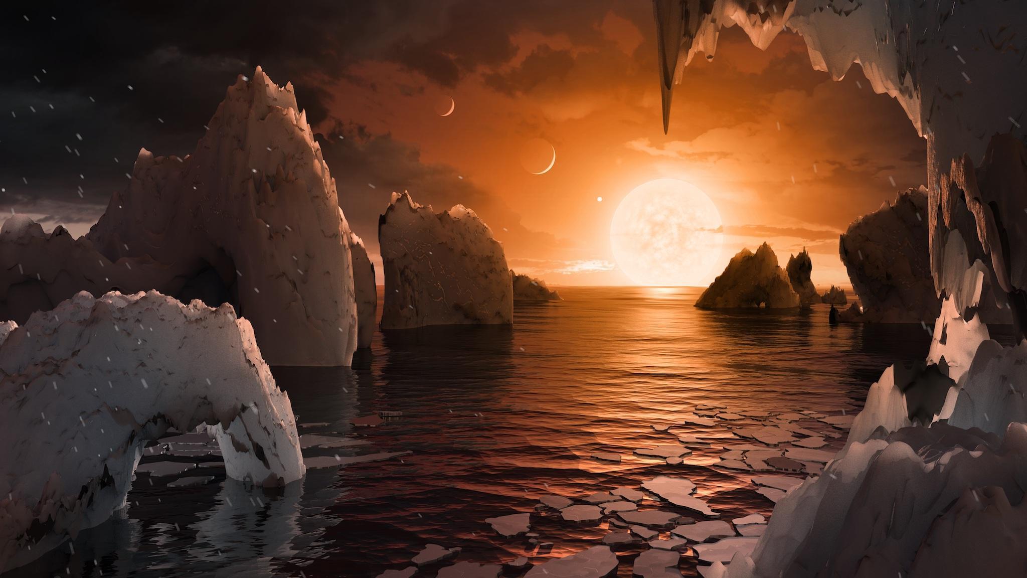 Small, cool stars like this one and Trappist-1 (shown here in an artist's concept) probably offer our best chance of finding alien life