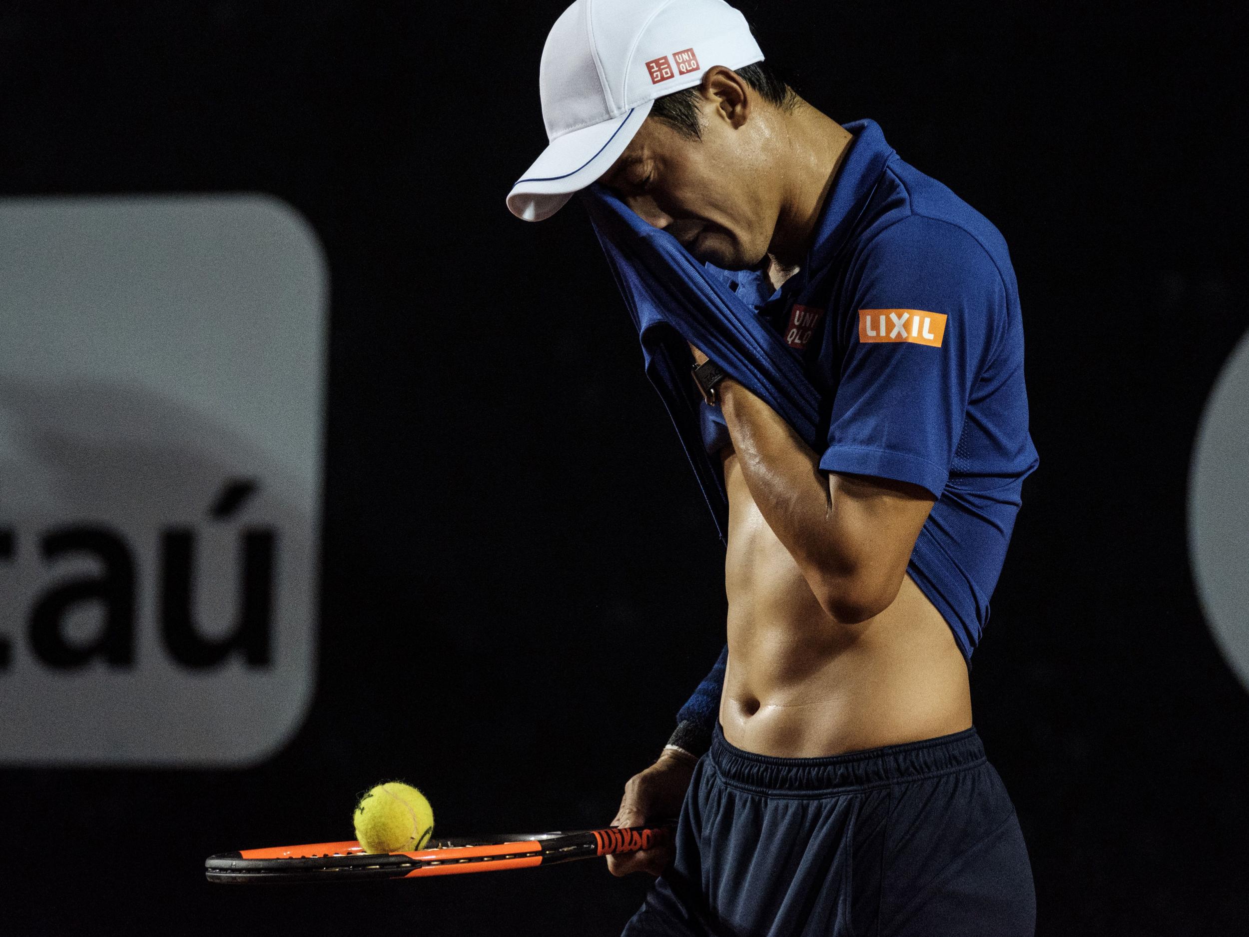 Nishikori had his serve broken four-times