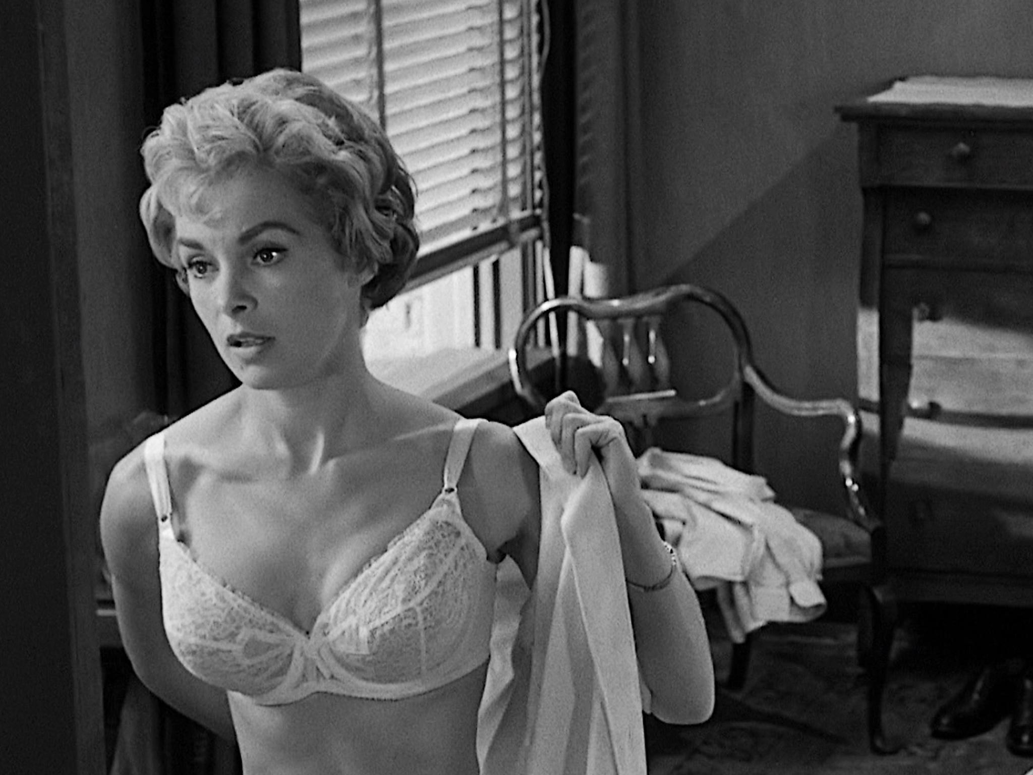 Janet Leigh feels exposed in 'Psycho'