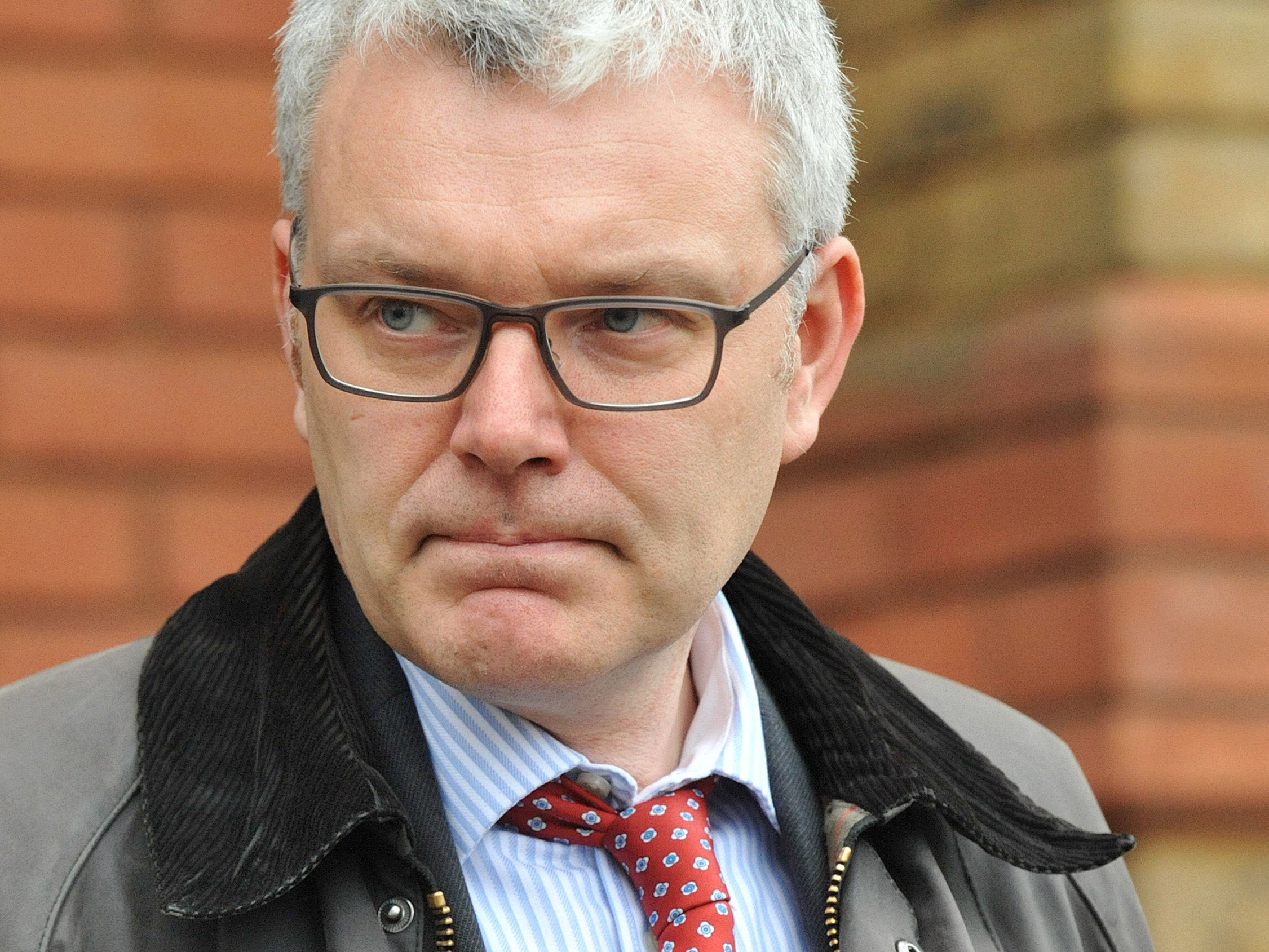 John Bailey, the victim's brother, leaving St Albans Crown Court