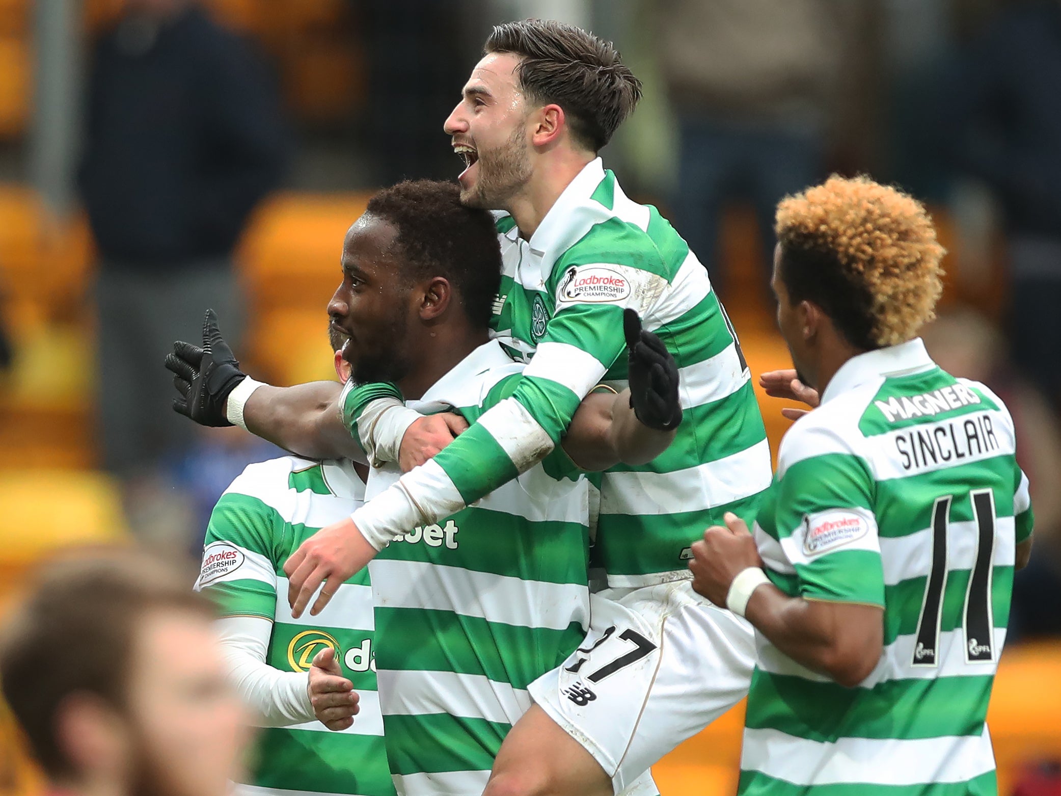 Dembele scored a hat-trick against St Johnstone