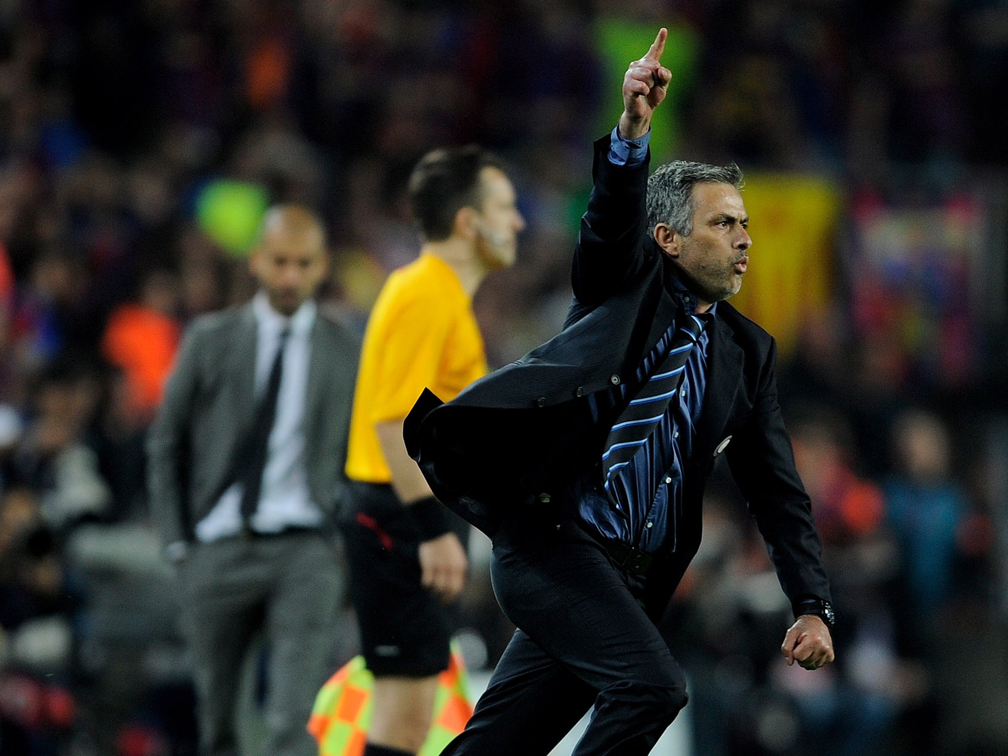 Jose Mourinho pulled off a famous win over Pep Guardiola at the Nou Camp