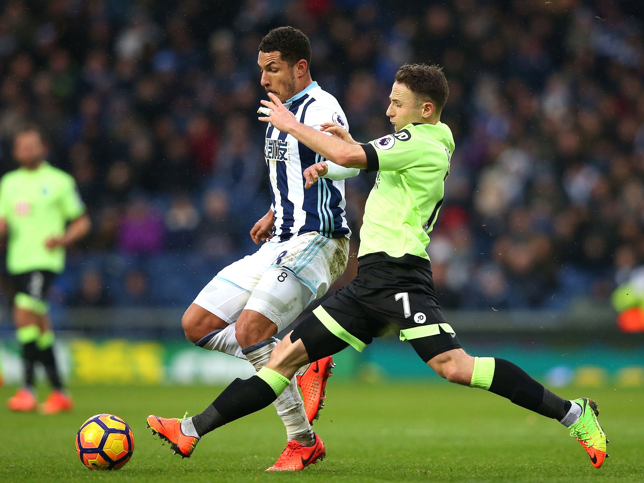 Ryan Fraser attempts to disposses Jake Livermore