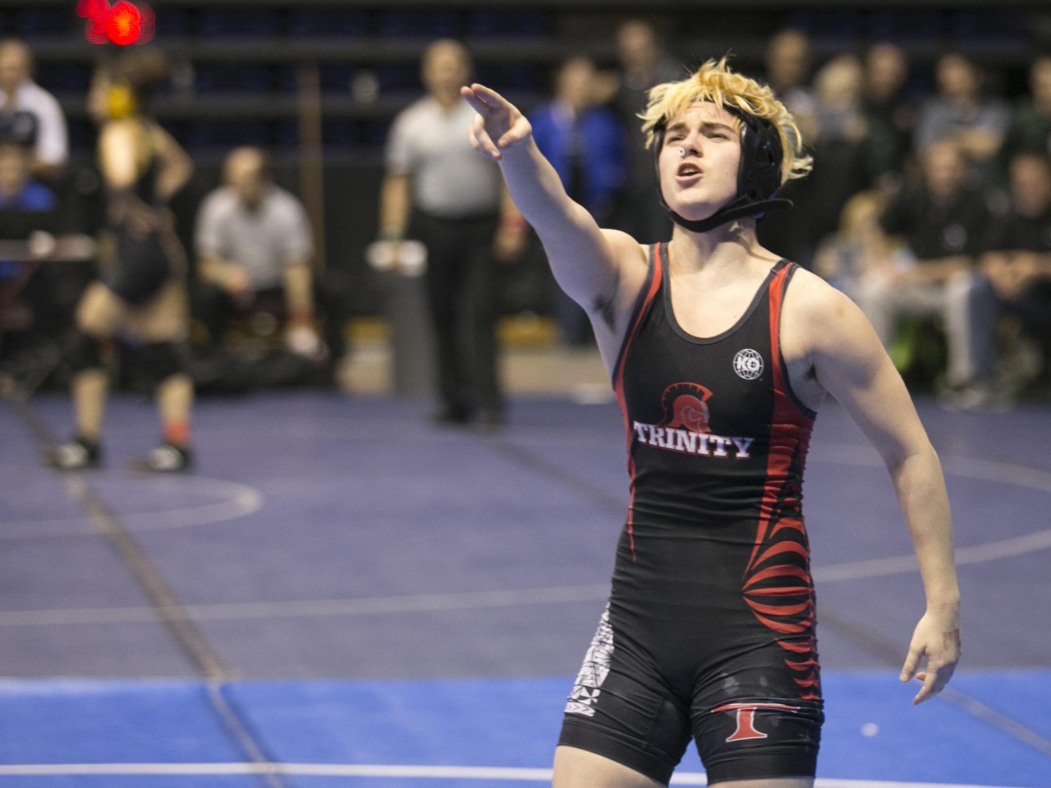 Mack Beggs at the weekend became the first trans person to win a Texas Class 6A girls’ wrestling state championship