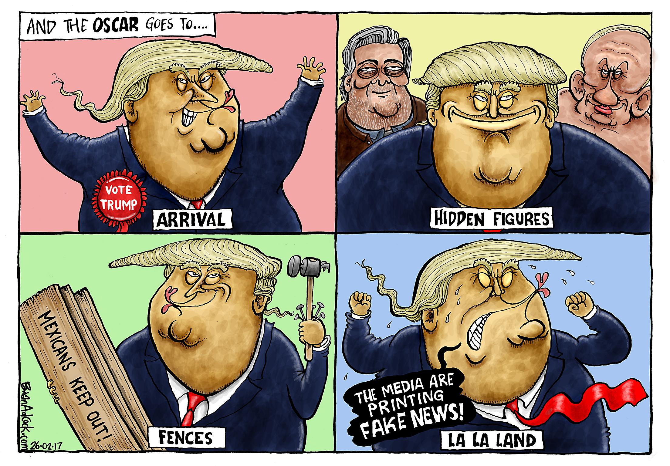 Donald Trump's first 100 days in office were marred by a string of scandals, many of which caught the eye of the Independent's cartoonists