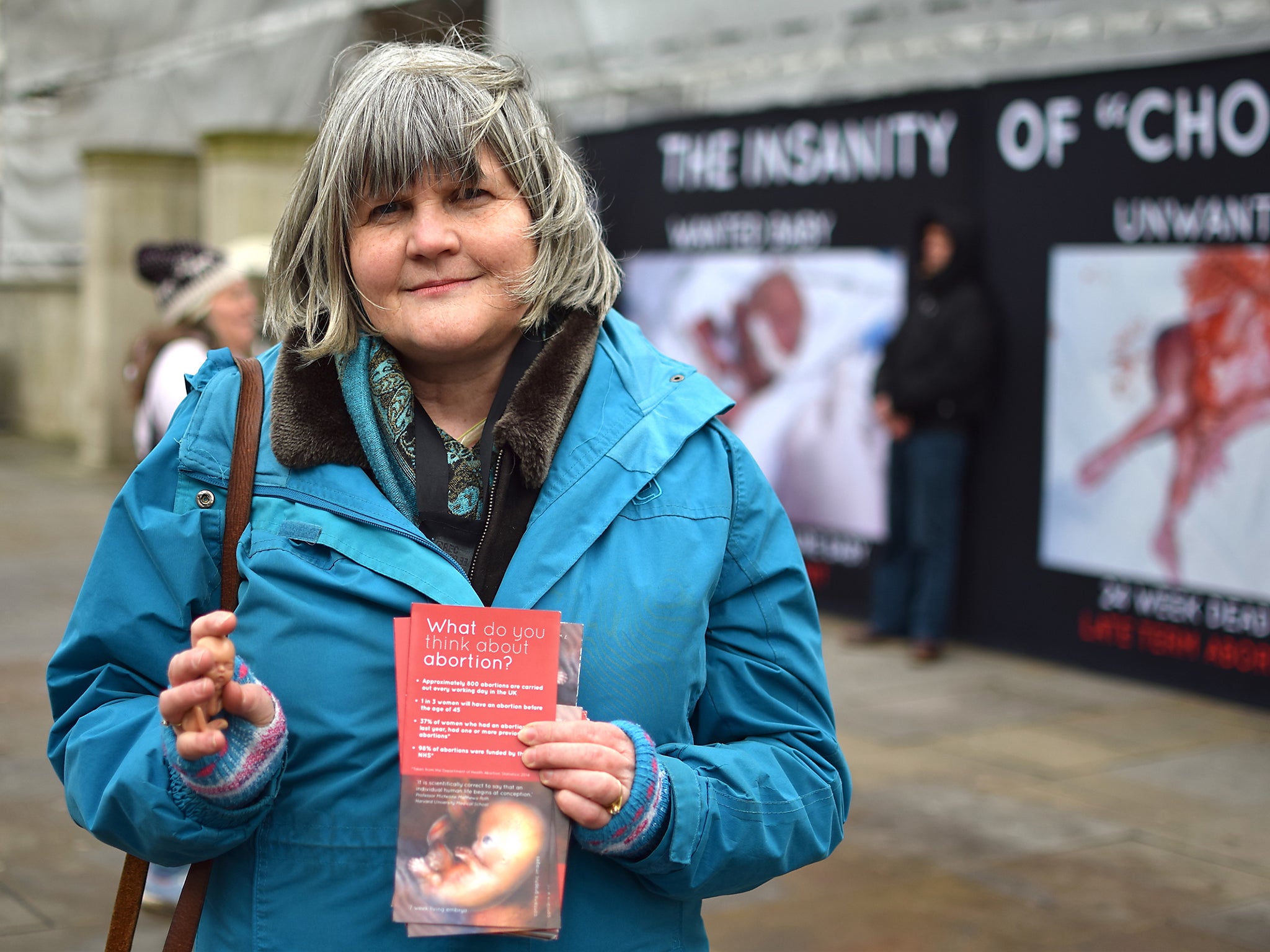 Nicky during a ‘public education display’ outside the Department of Health. She made her decision on the issue when a friend opted to have an abortion