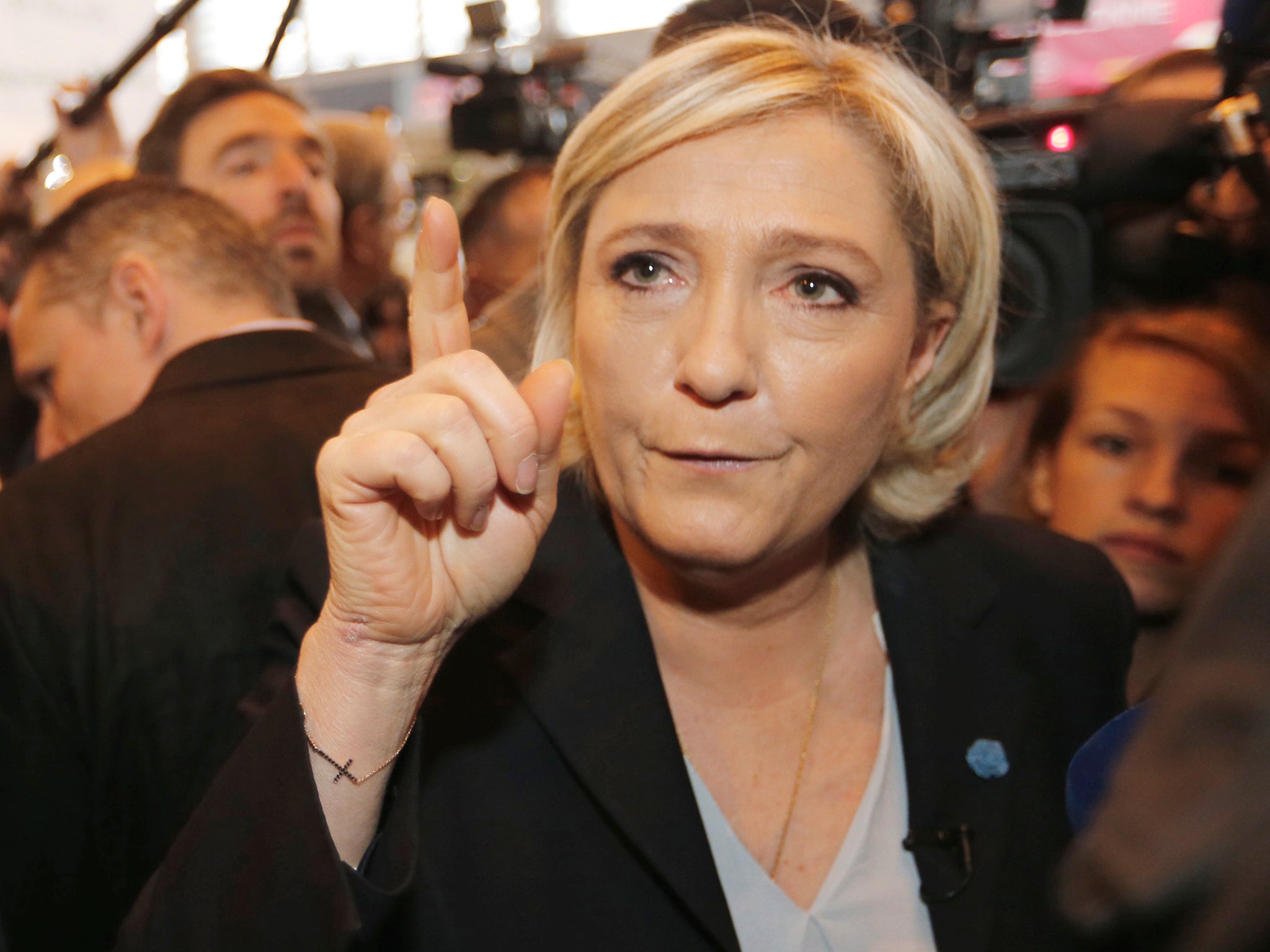 Brussels money is helping the Front National leader campaign ahead of the French elections