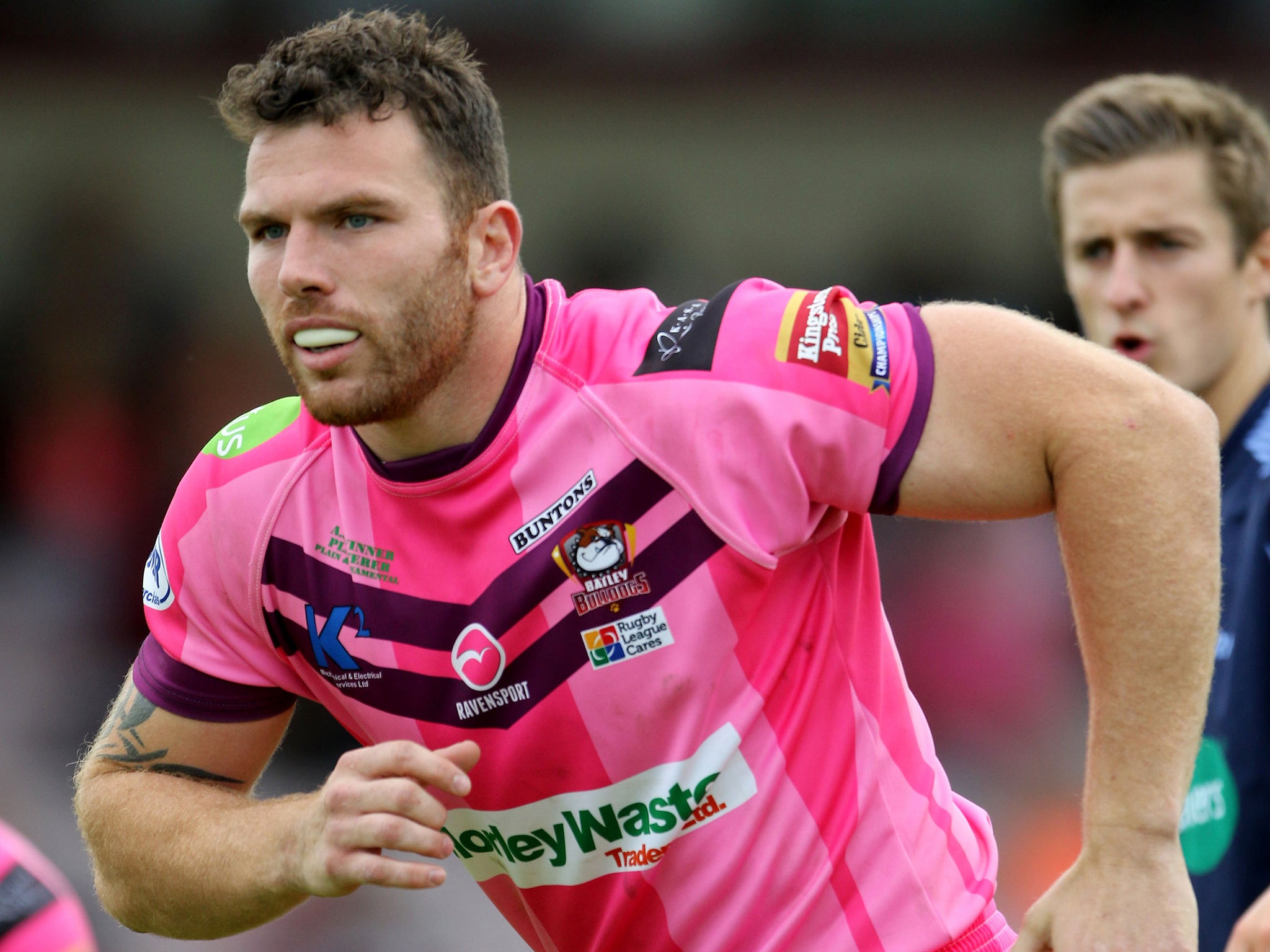 Hirst in action for the Batley Bulldogs