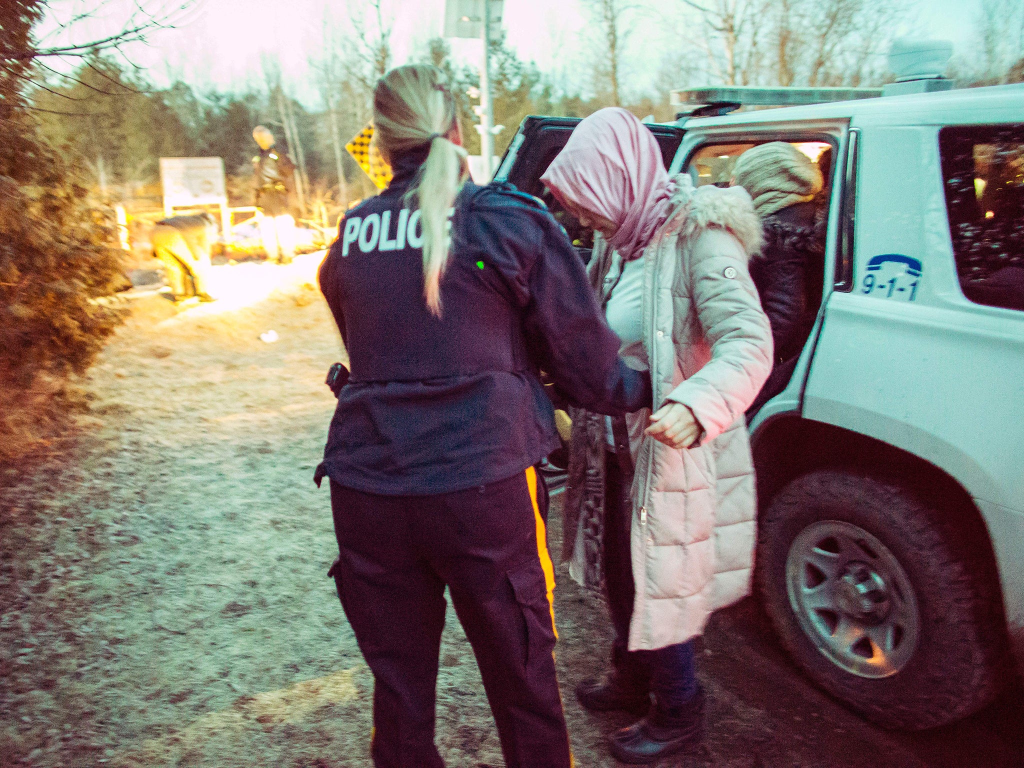 Hundreds of families, including this one from Turkey that made it to Quebec, have been crossing the US-Canada border to claim asylum