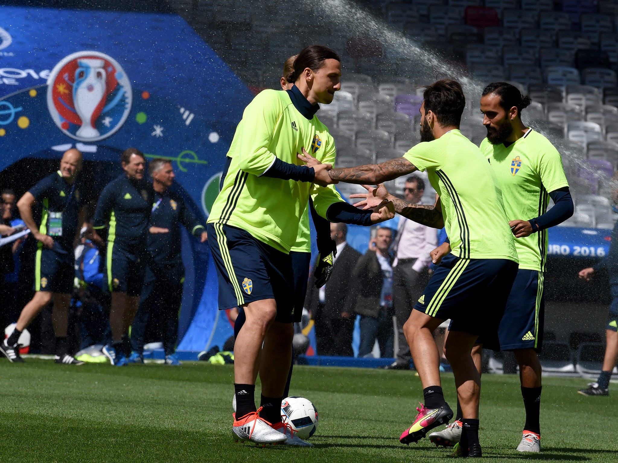 Ibrahimovic was pictured wearing Adidas boots while on international duty with Sweden last year