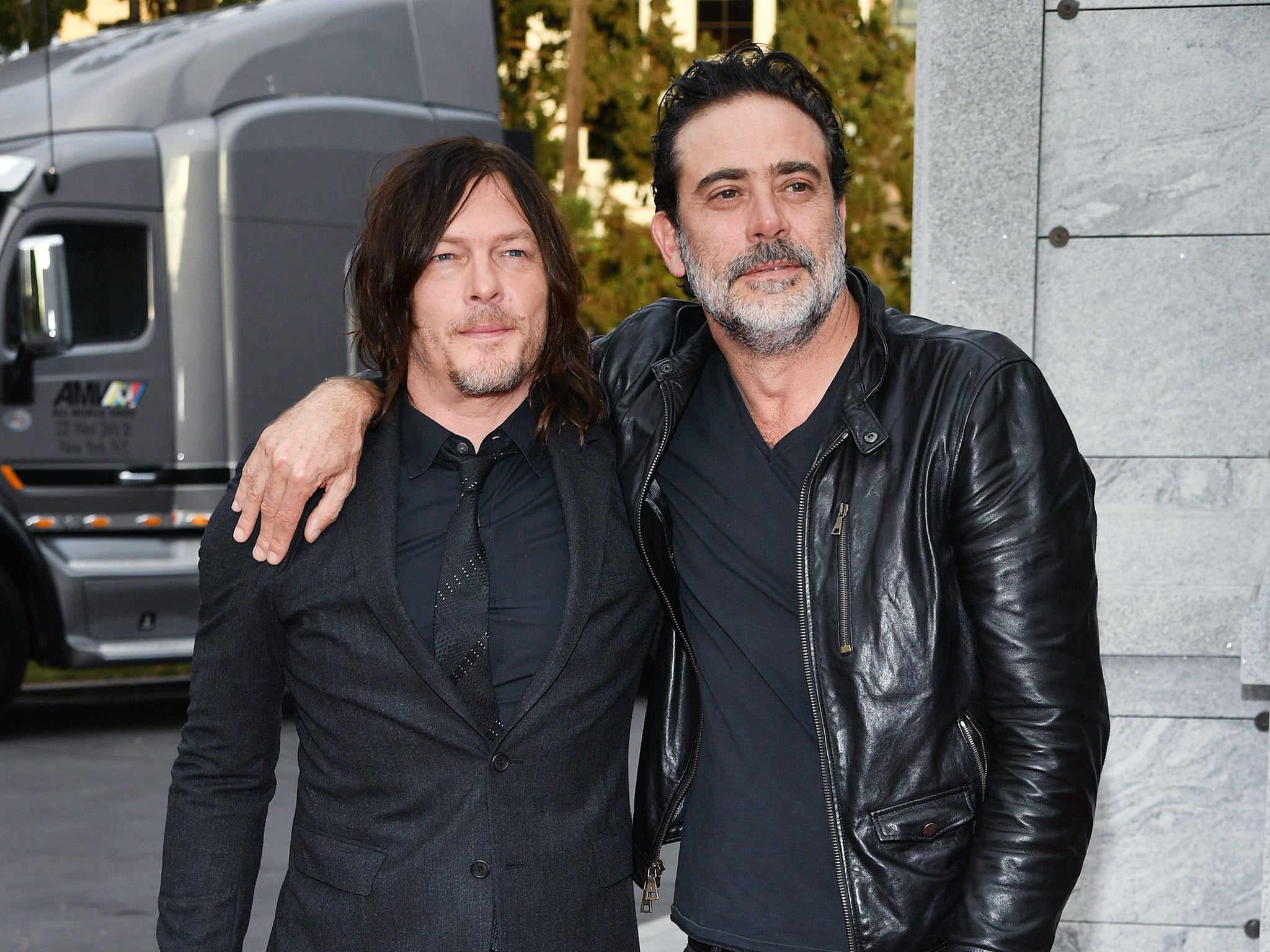 Norman Reedus (left) plays Daryl and Jeffrey Dean Morgan plays Negan in the show