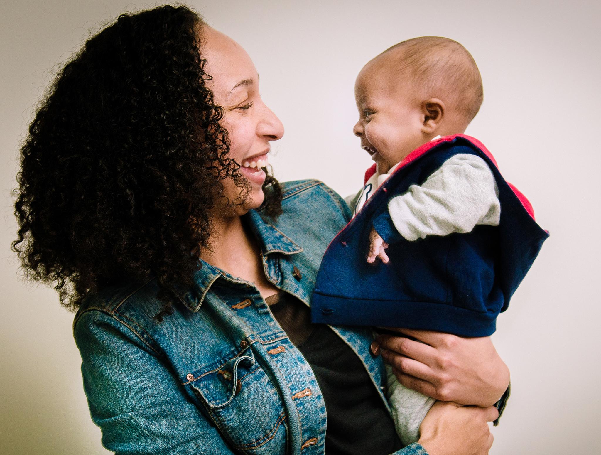 Michaela Paul, maternity services advisor, who also had her baby at The Portland