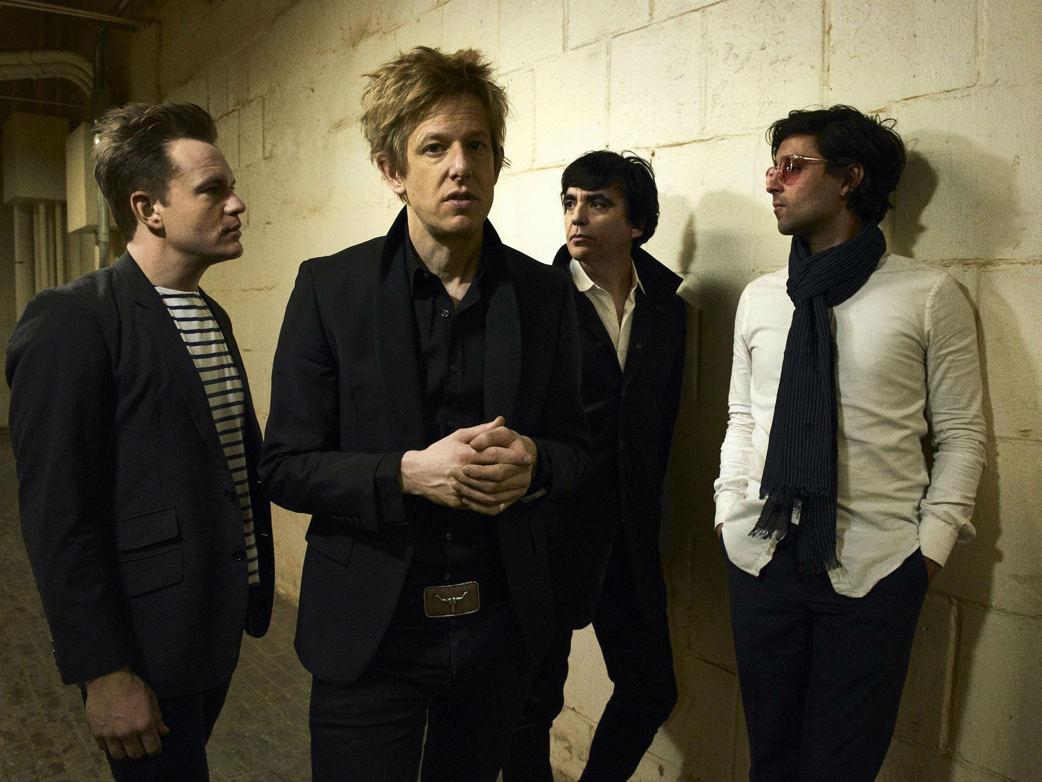 Spoon, which includes, from left to right, Rob Pope (Bass), Britt Daniel (vocals, guitar), Jim Eno (drums), Alex Fischel (Keys and Guitar), was named the most acclaimed band of the decade in 2010 by Metacritic