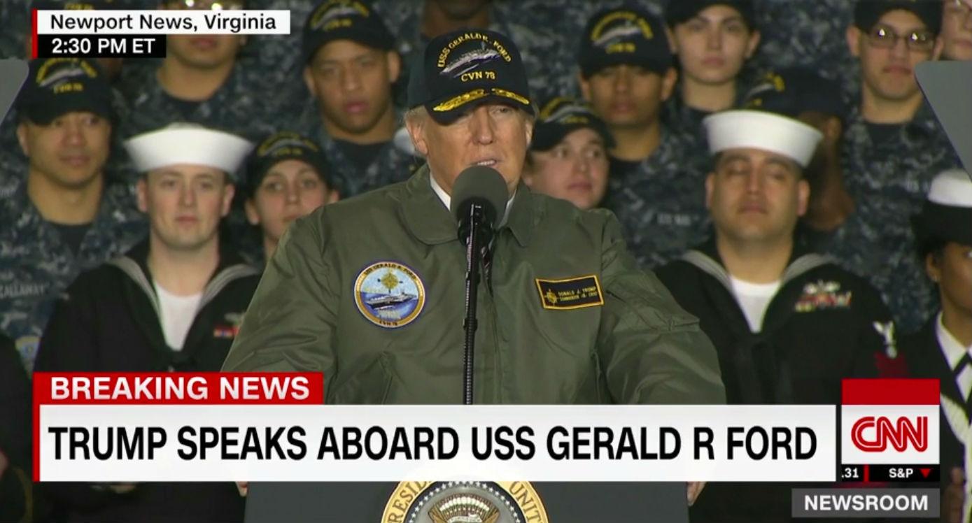 Mr Trump vowed to expand spending on the navy