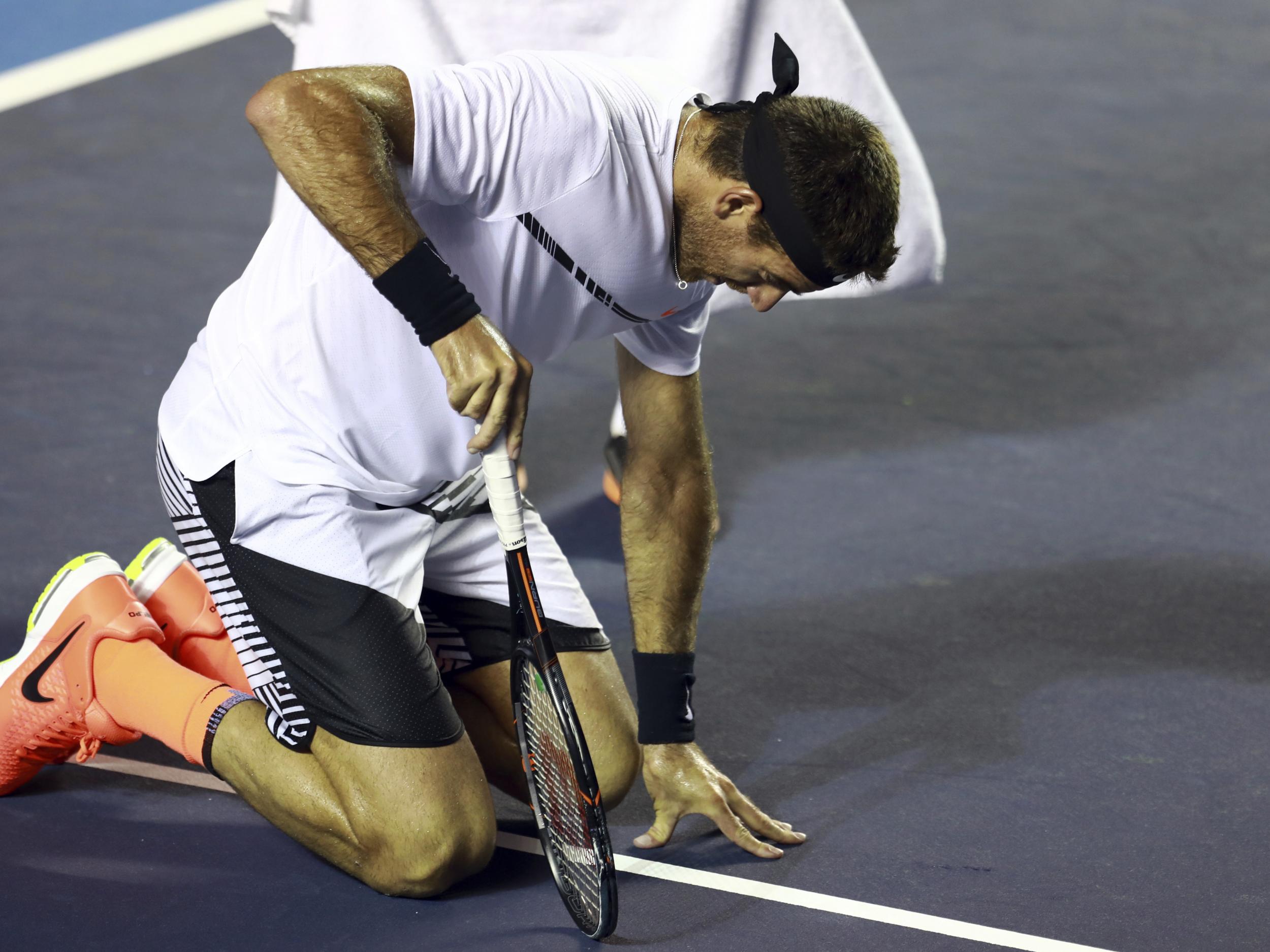 Del Potro could not defend his one-set lead