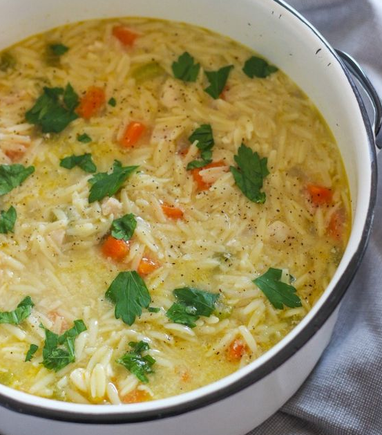 Chicken orzo soup