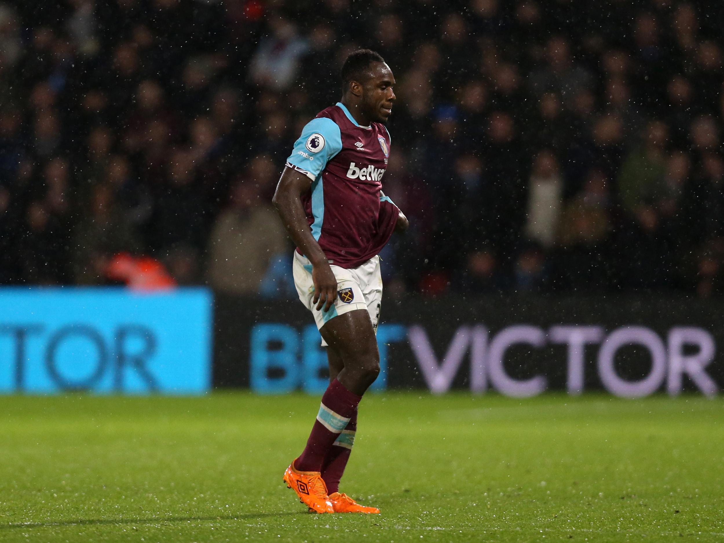 Antonio was sent off in the draw with Watford