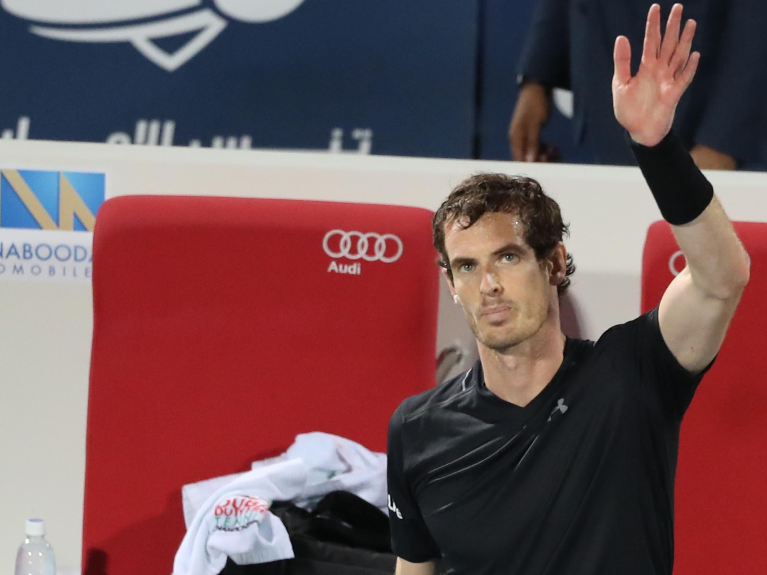 A tired looking Murray salutes the crowd