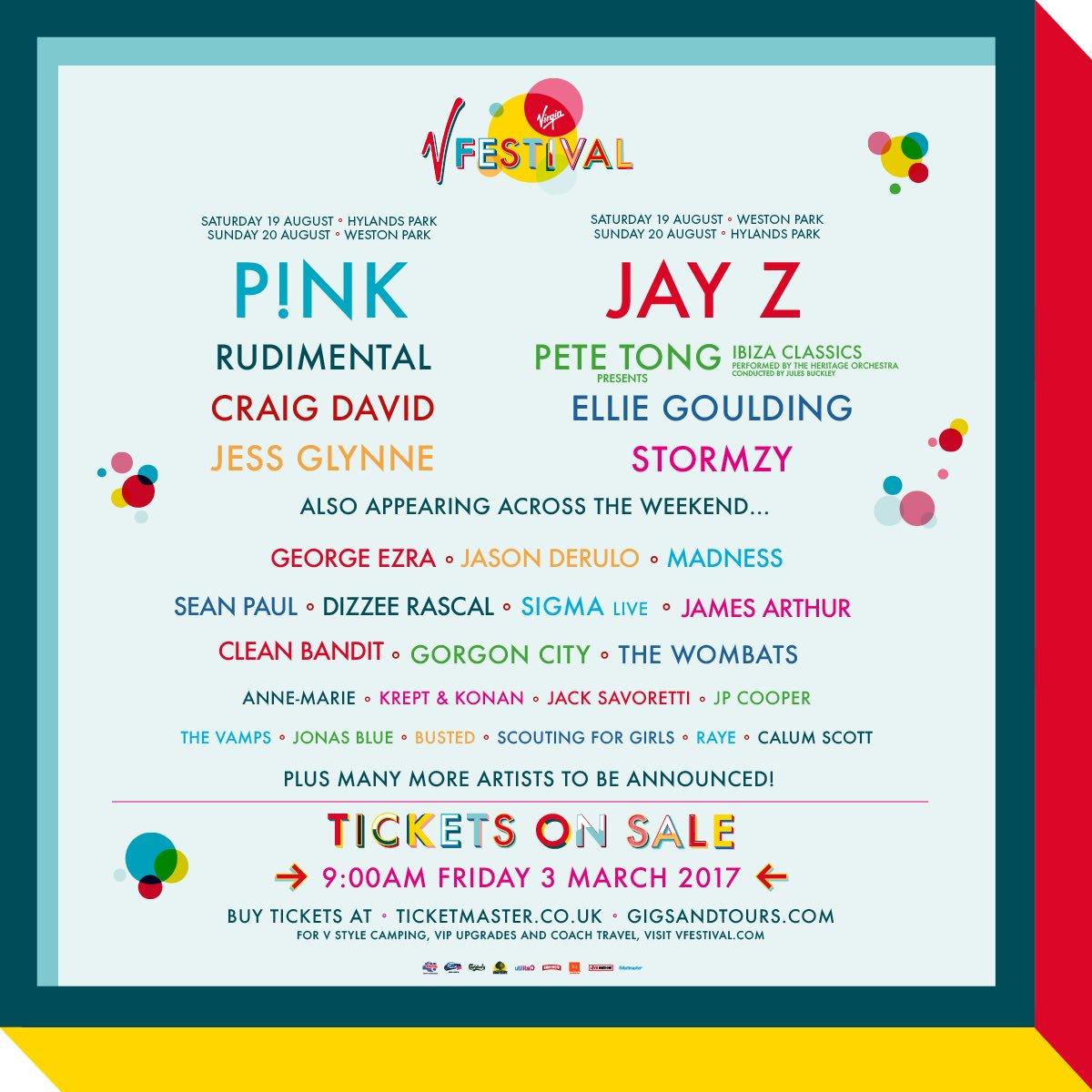 V Festival 2017 line-up