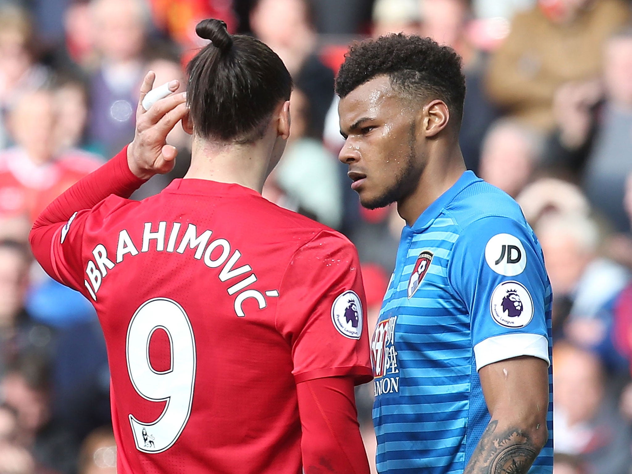 Mings and Ibrahimovic were at each other throughout the match