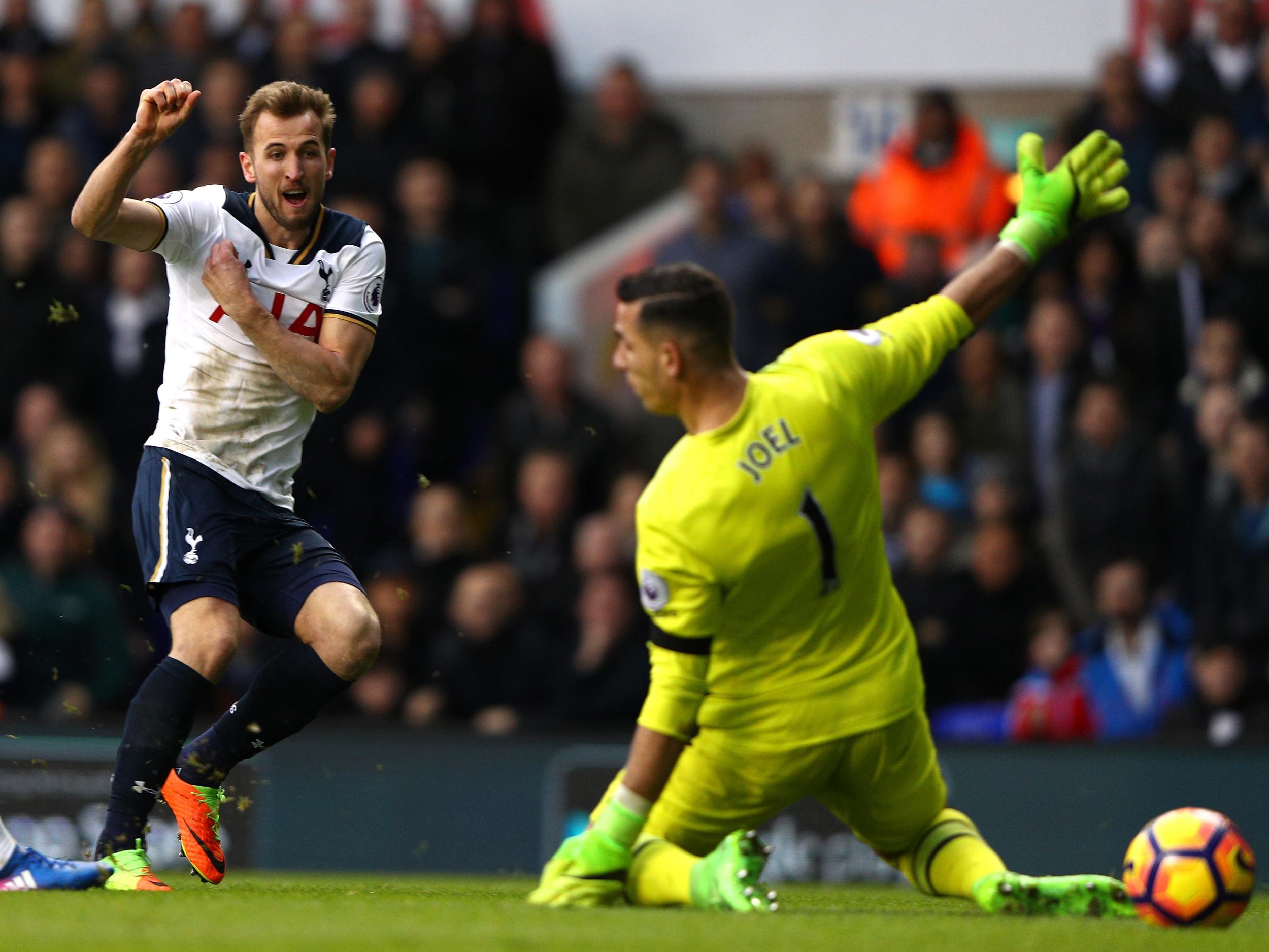 Kane scored his 16th and 17th Premier League goals of the season