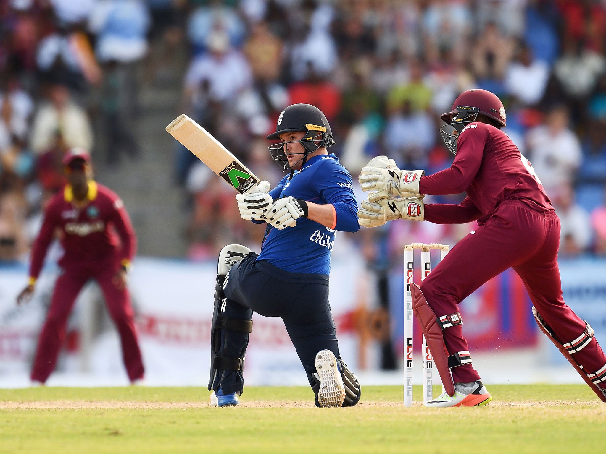 Jason Roy in action for England