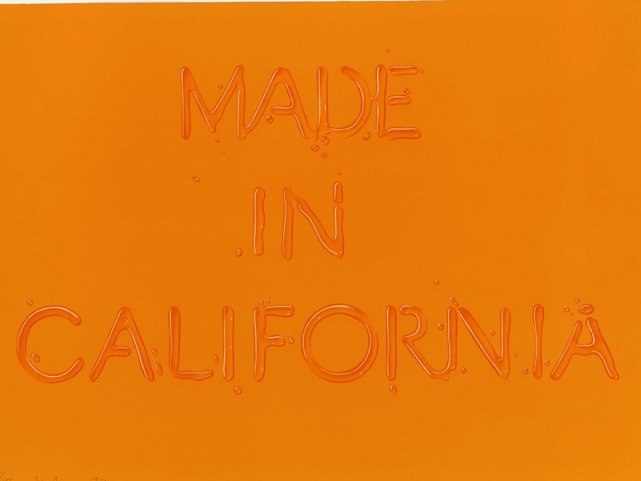 Edward Ruscha’s ‘Made in California’. Colour lithograph, 1971 (Ed Ruscha)