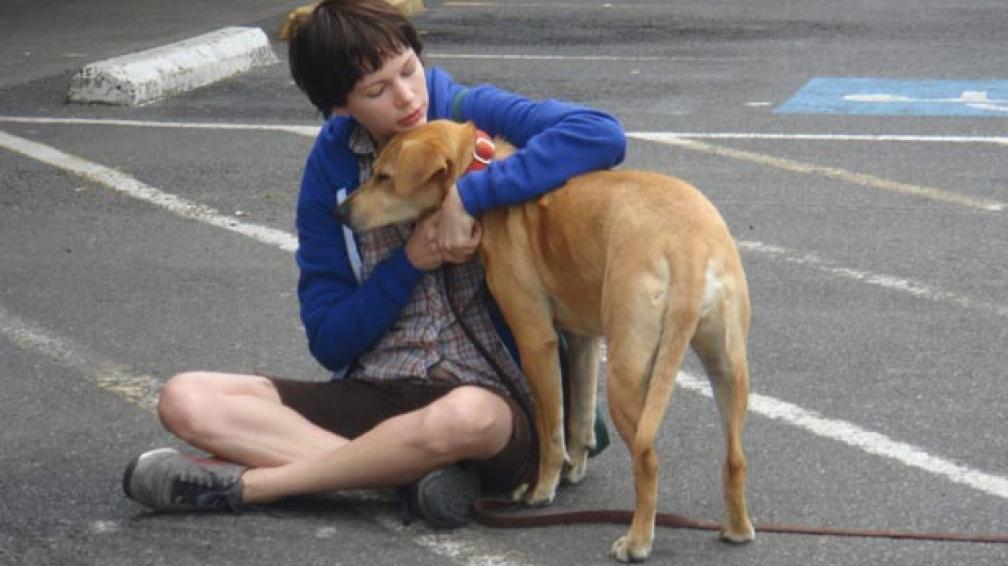 Williams in Reichardt's 2008 film 'Wendy and Lucy' starring the director's late dog, Lucy