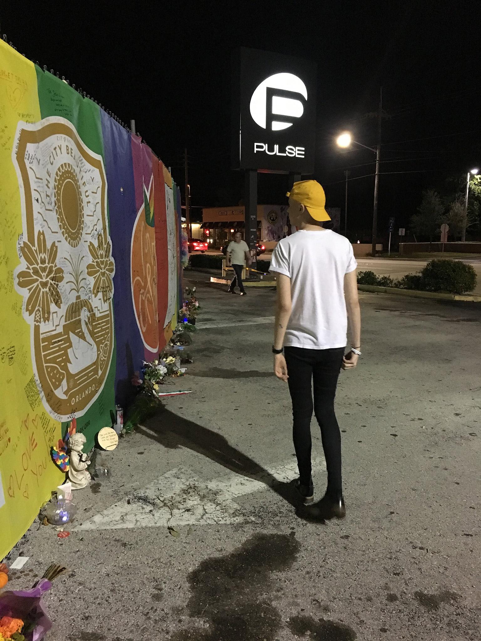 Dean Eastmond during his visit to the Pulse nightclub in Orlando, Florida