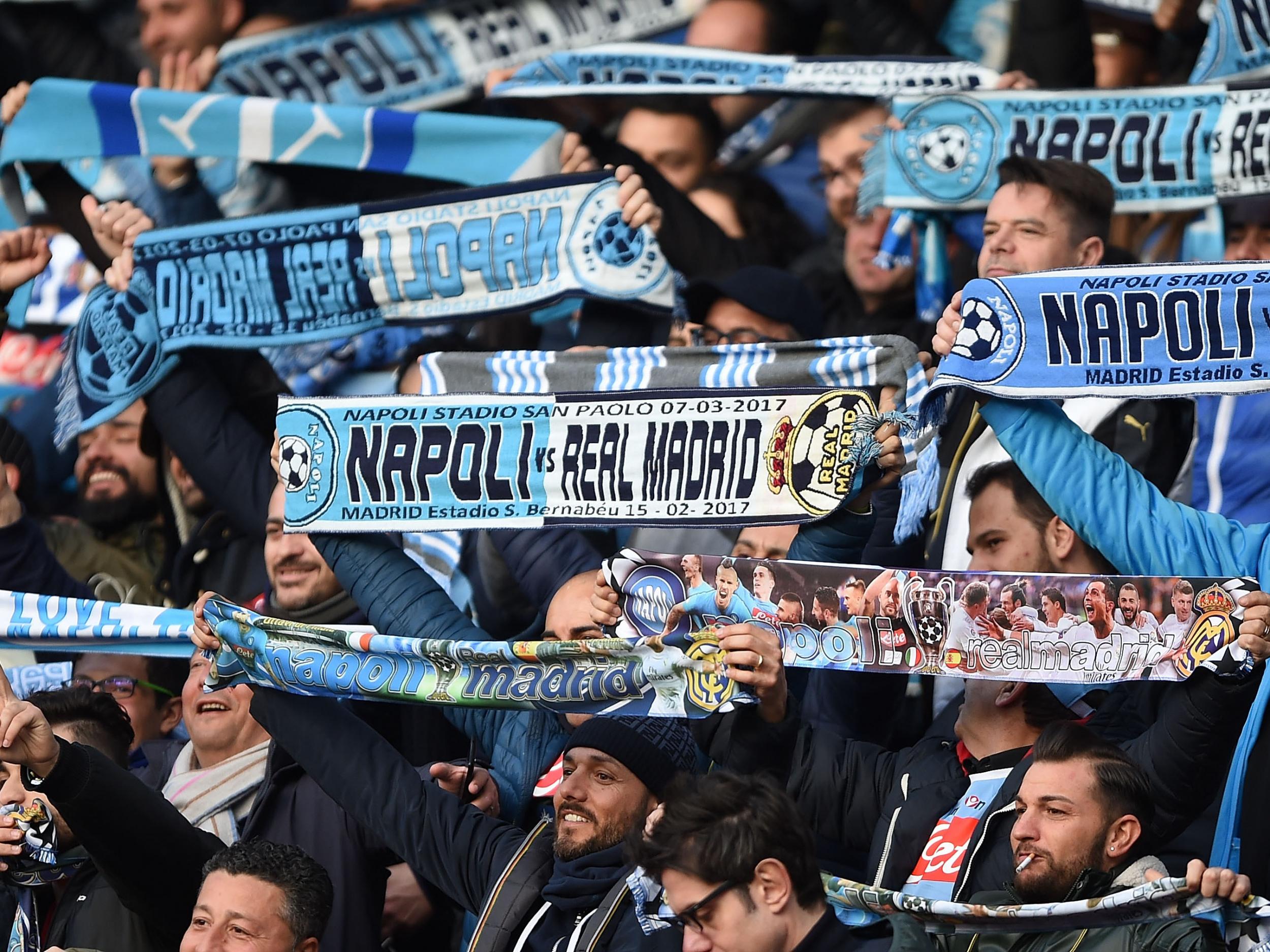 Napoli supporters arrived at their stadium five hours early